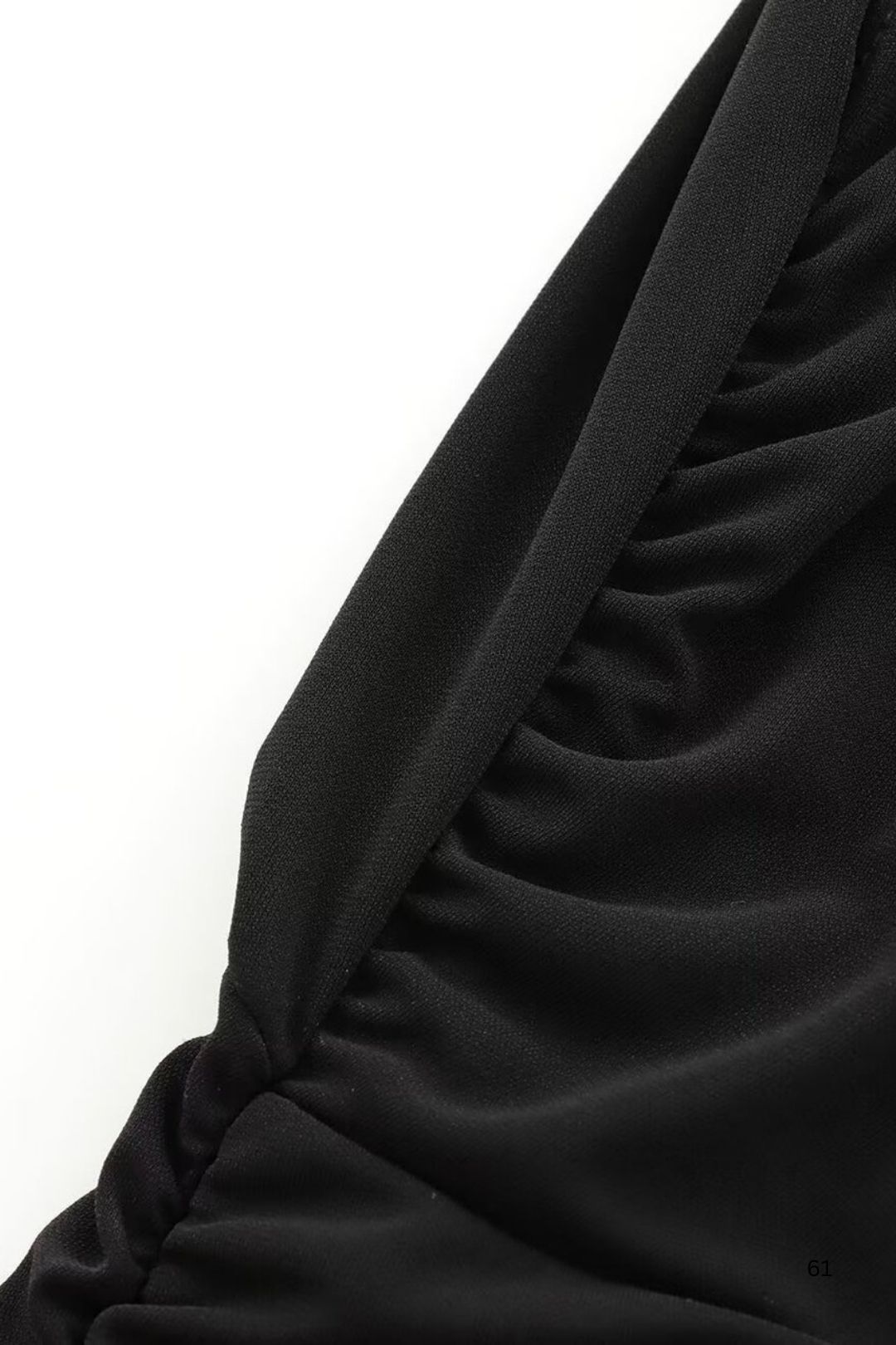 Open Design Pleated Dress With Shoulder Pads