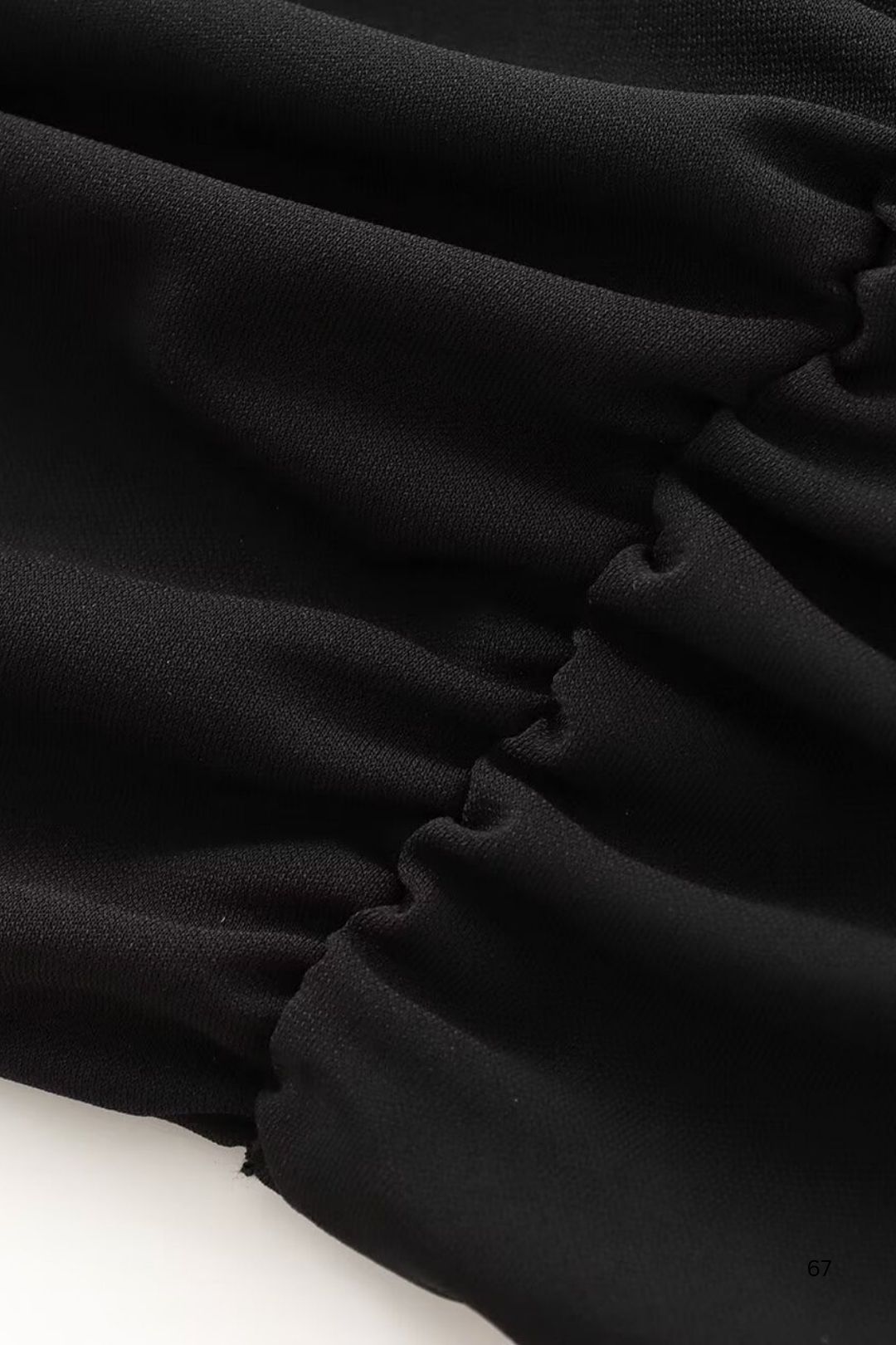 Open Design Pleated Dress With Shoulder Pads