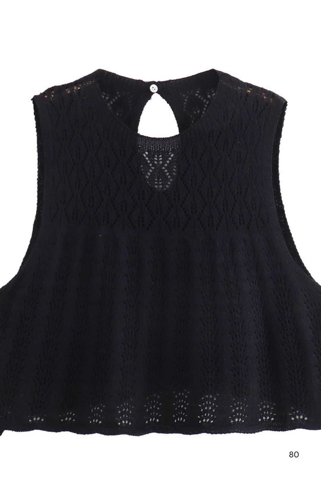 Mesh Cloth Sleeveless Knitted Vest Top Skirt Suit