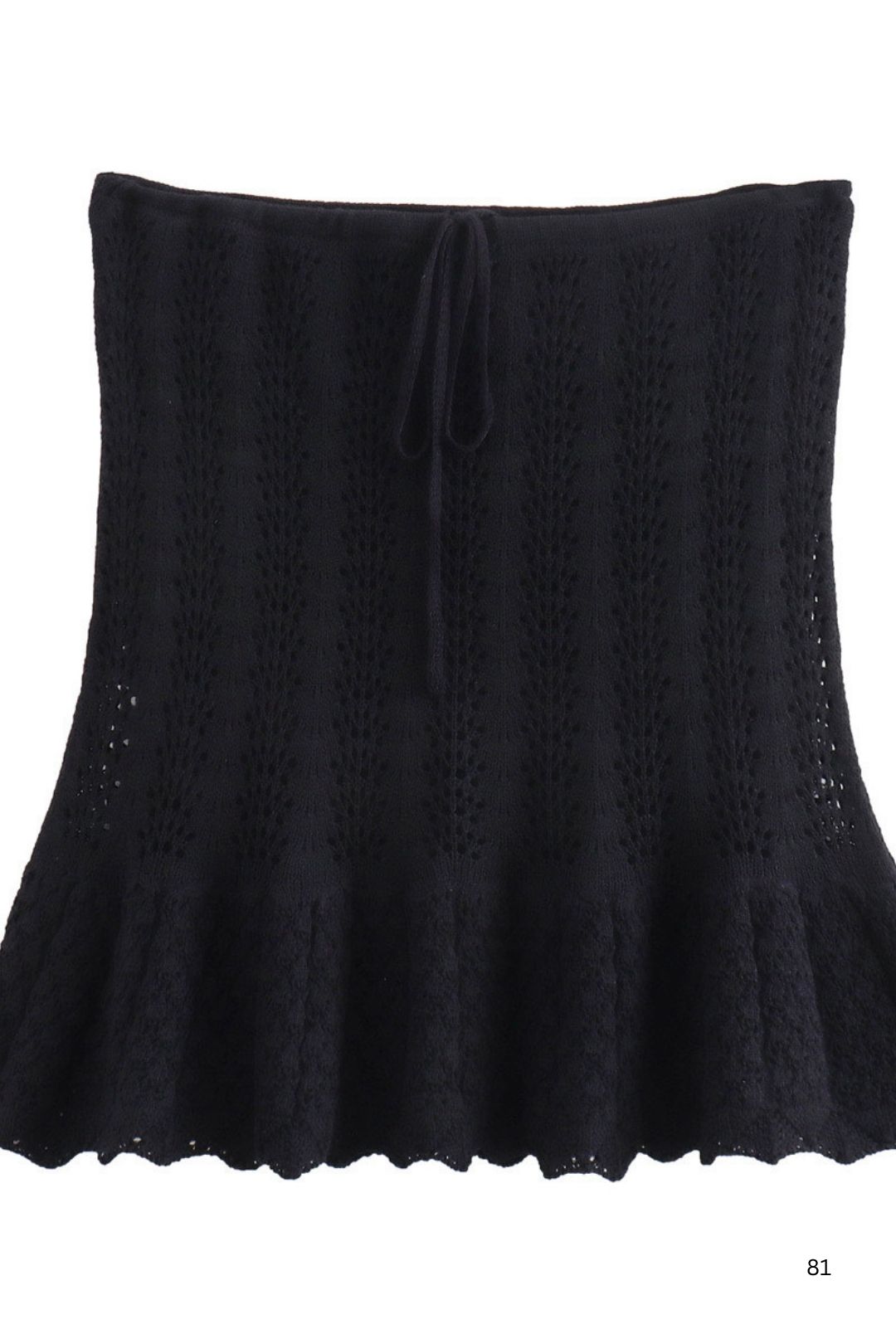 Mesh Cloth Sleeveless Knitted Vest Top Skirt Suit