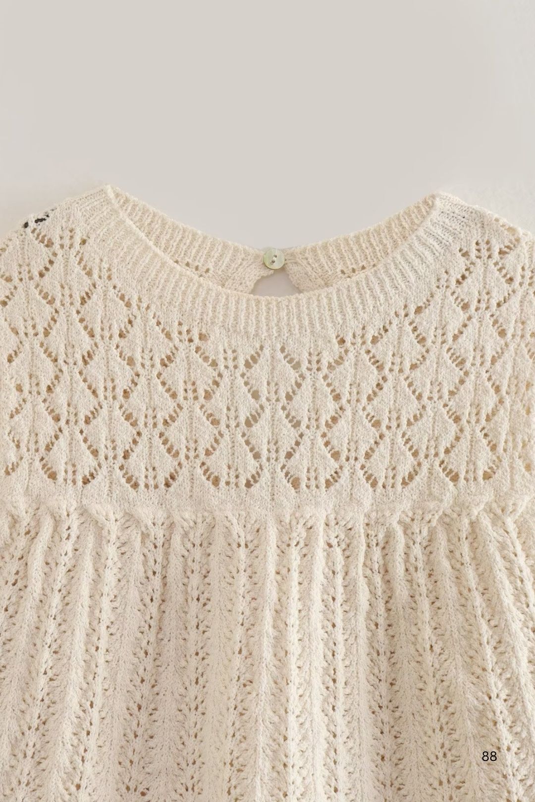 Mesh Cloth Sleeveless Knitted Vest Top Skirt Suit