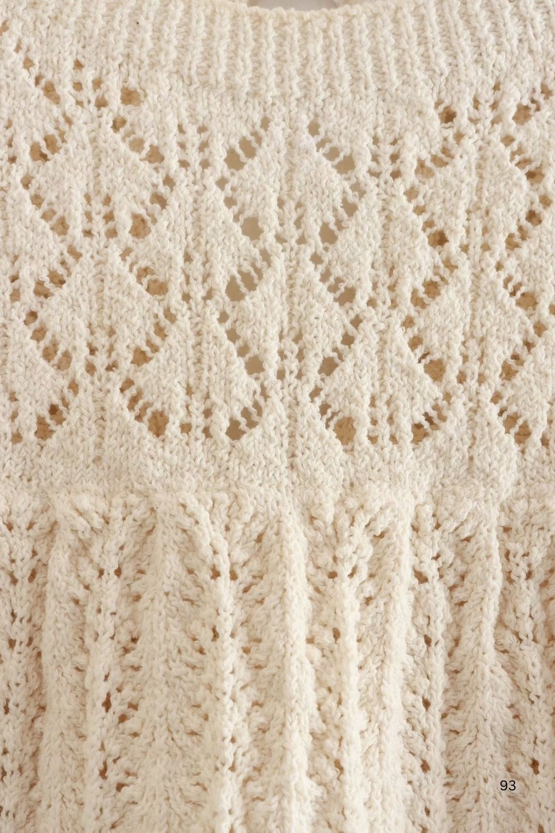 Mesh Cloth Sleeveless Knitted Vest Top Skirt Suit