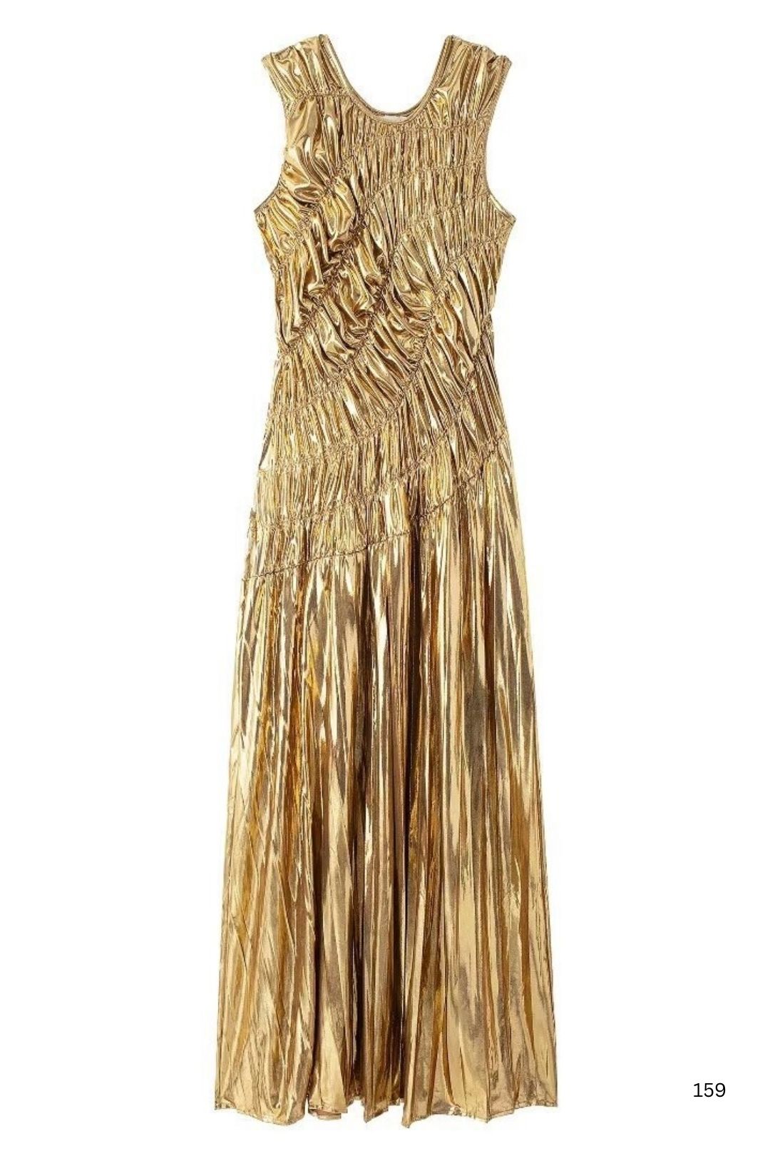 Waist Slimming Golden Bright Design Vest Dress