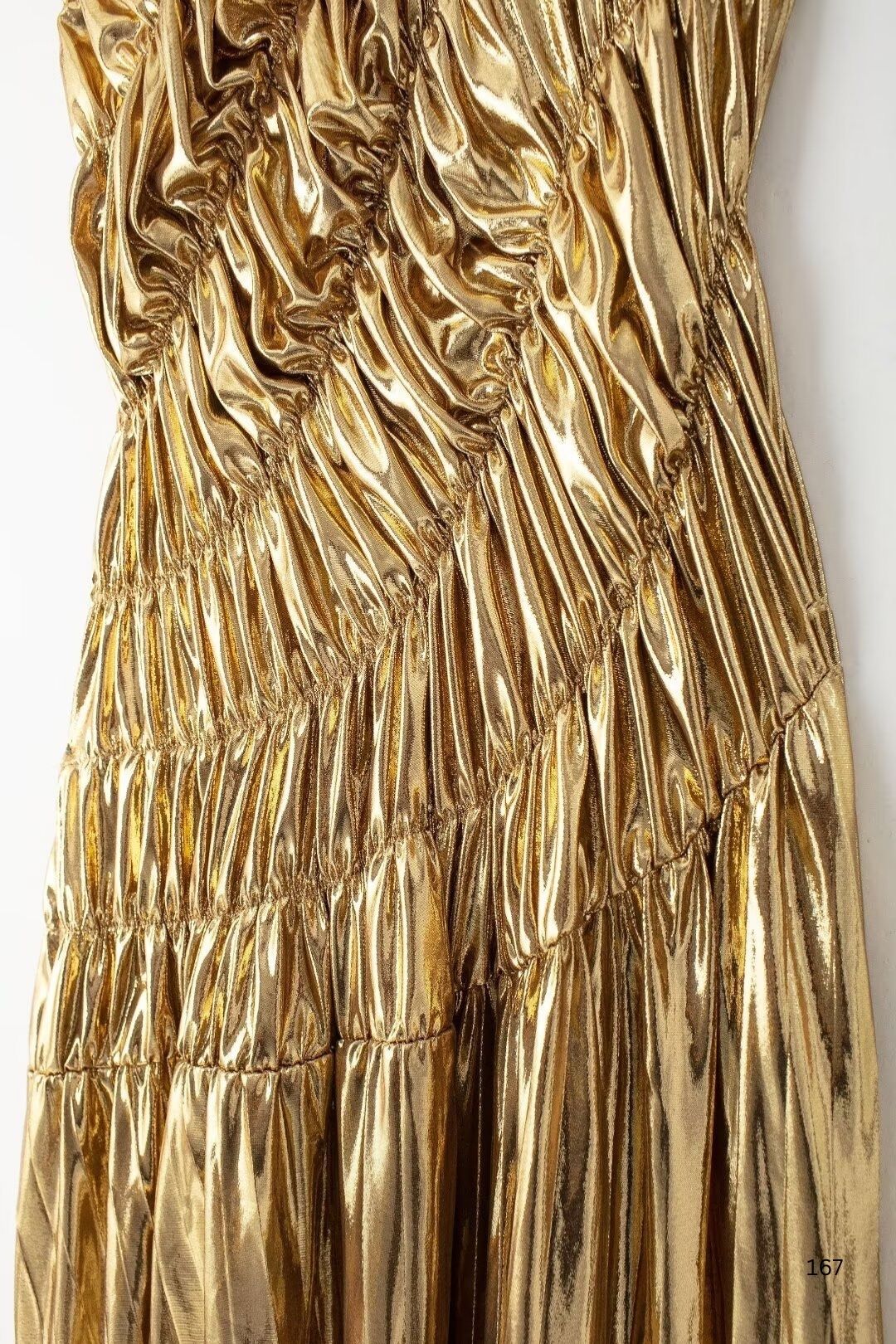 Waist Slimming Golden Bright Design Vest Dress