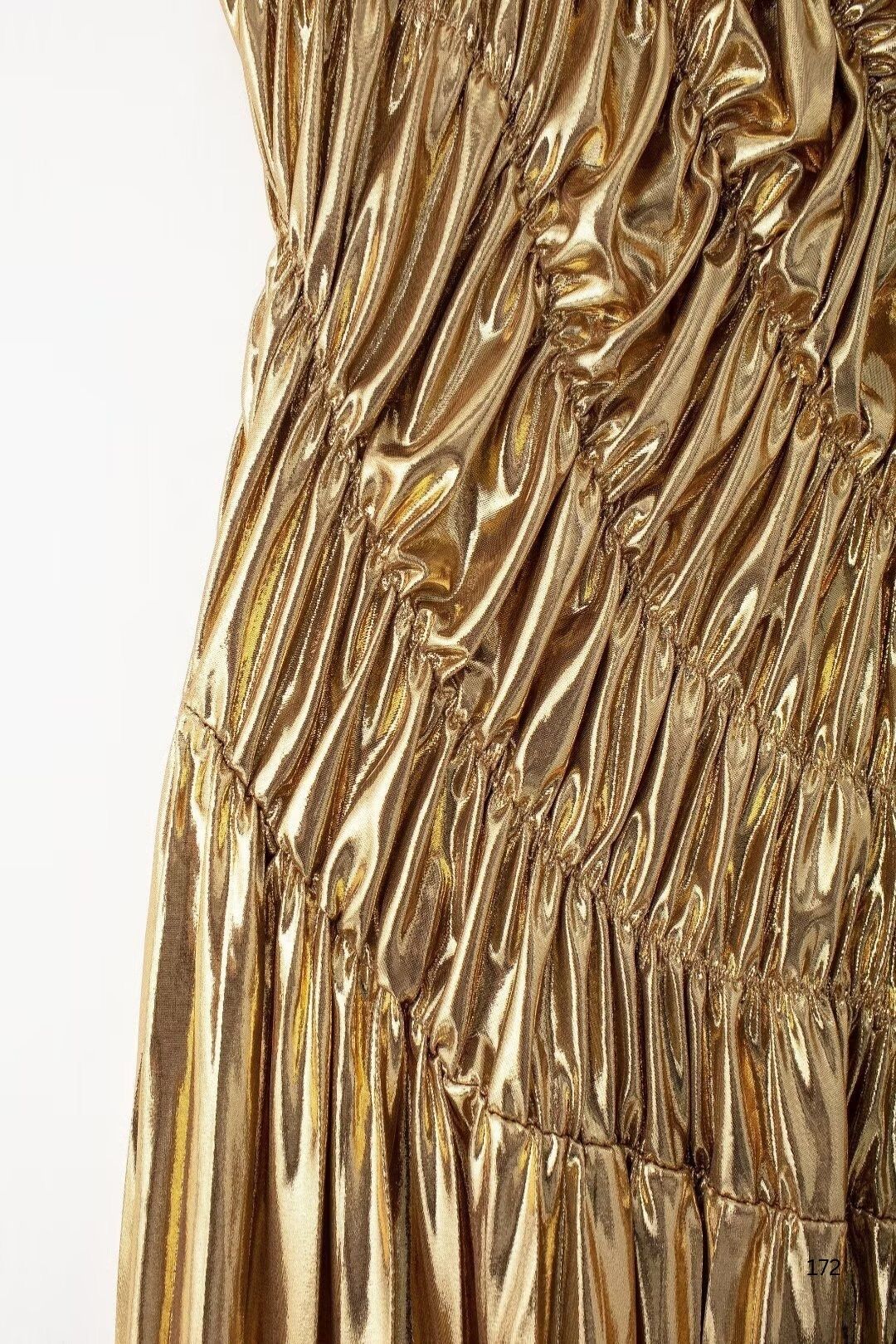 Waist Slimming Golden Bright Design Vest Dress