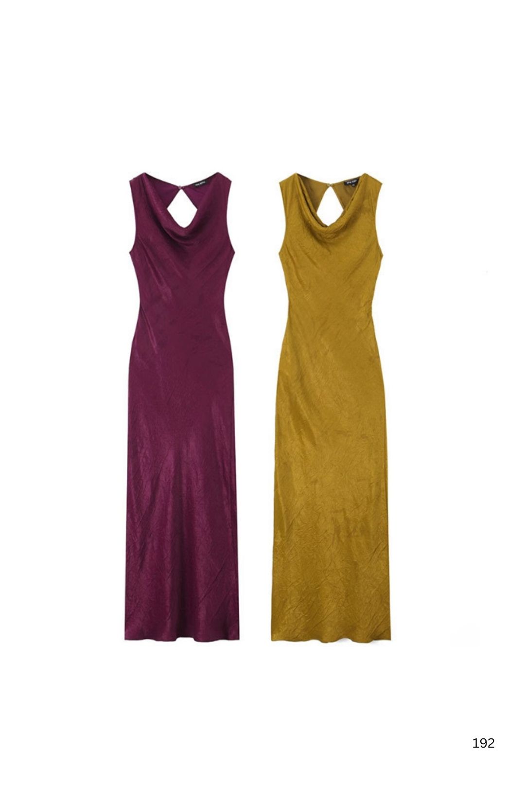 Solid Color Halter Silk Satin Texture Loose Dress
