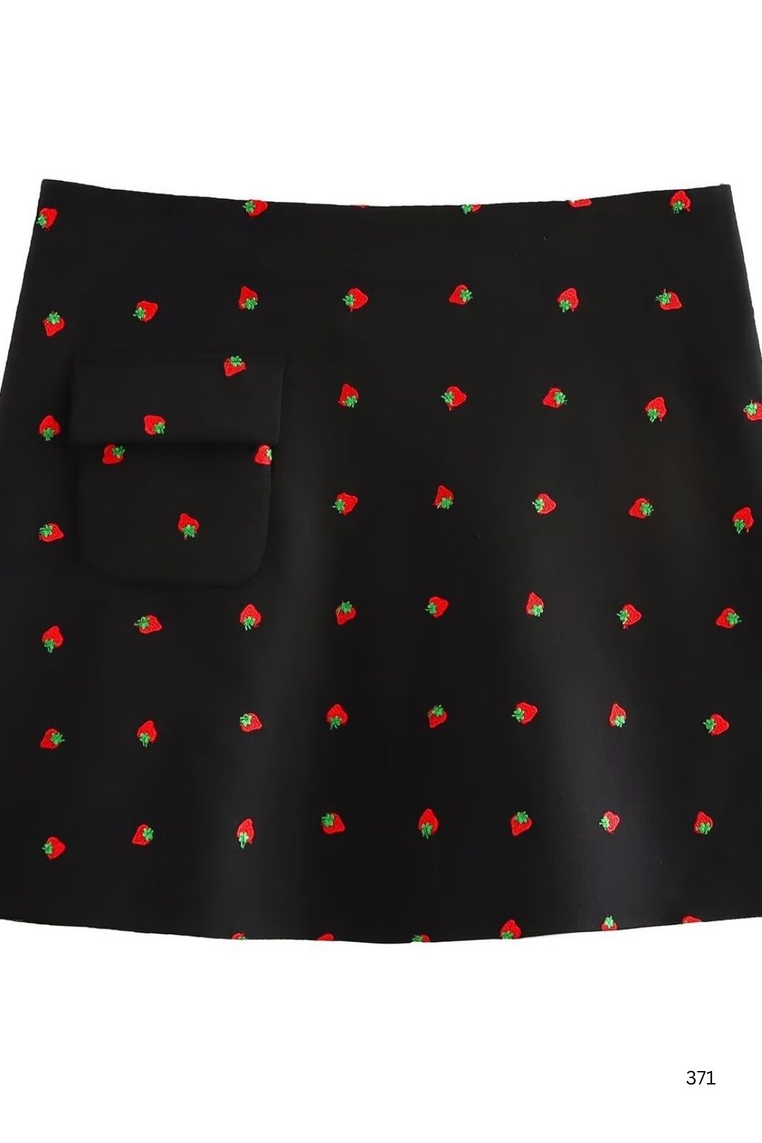 Temperament Strawberry Embroidery Design Sense Suit Jacket Short Skirt Suit