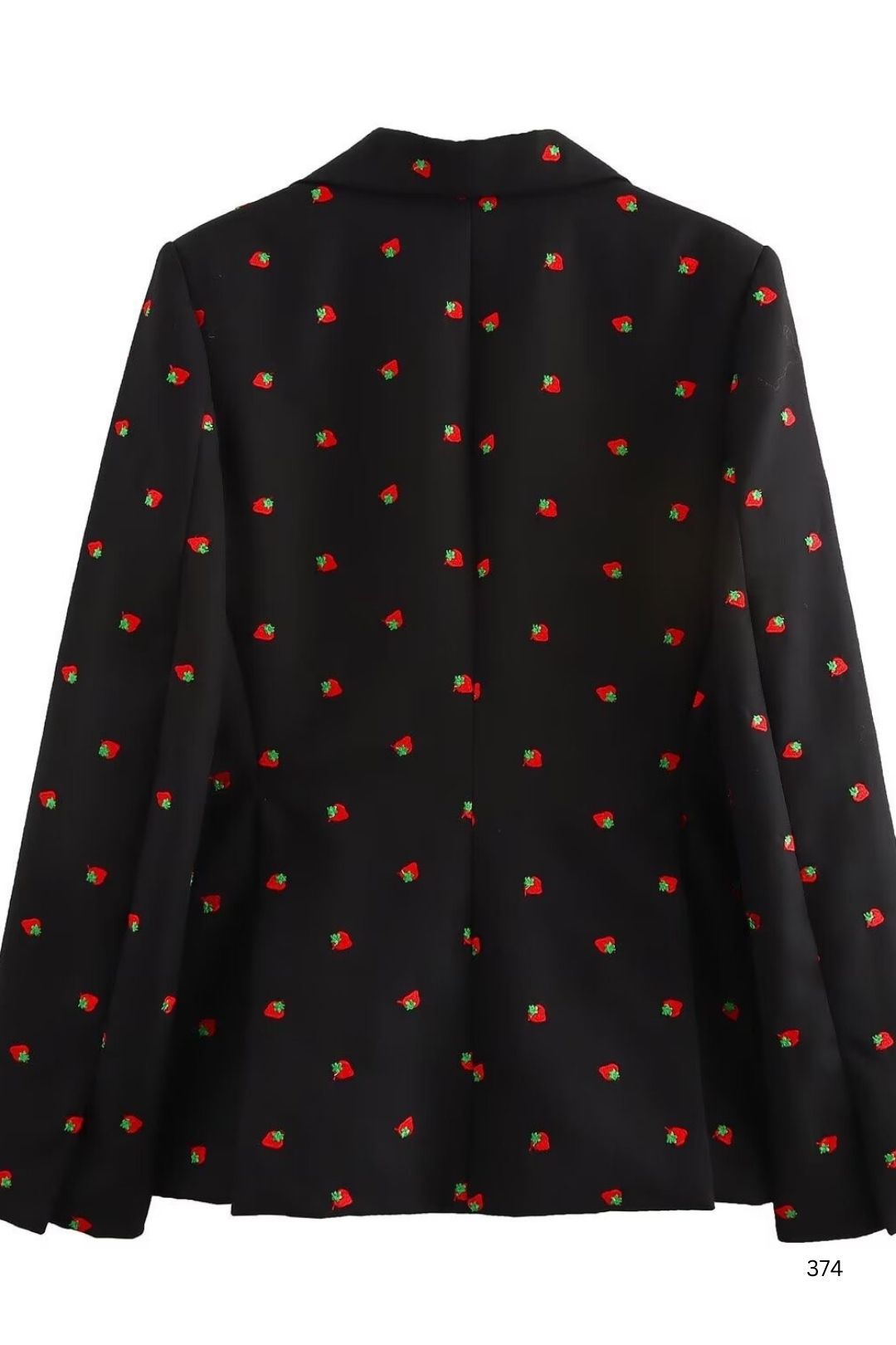 Temperament Strawberry Embroidery Design Sense Suit Jacket Short Skirt Suit