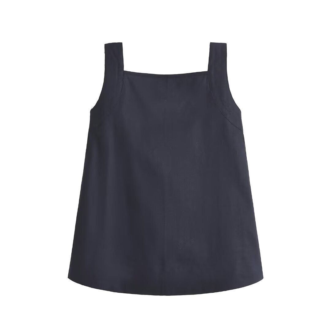 Versatile Backless Bow Tie Design Sleeveless Vest
