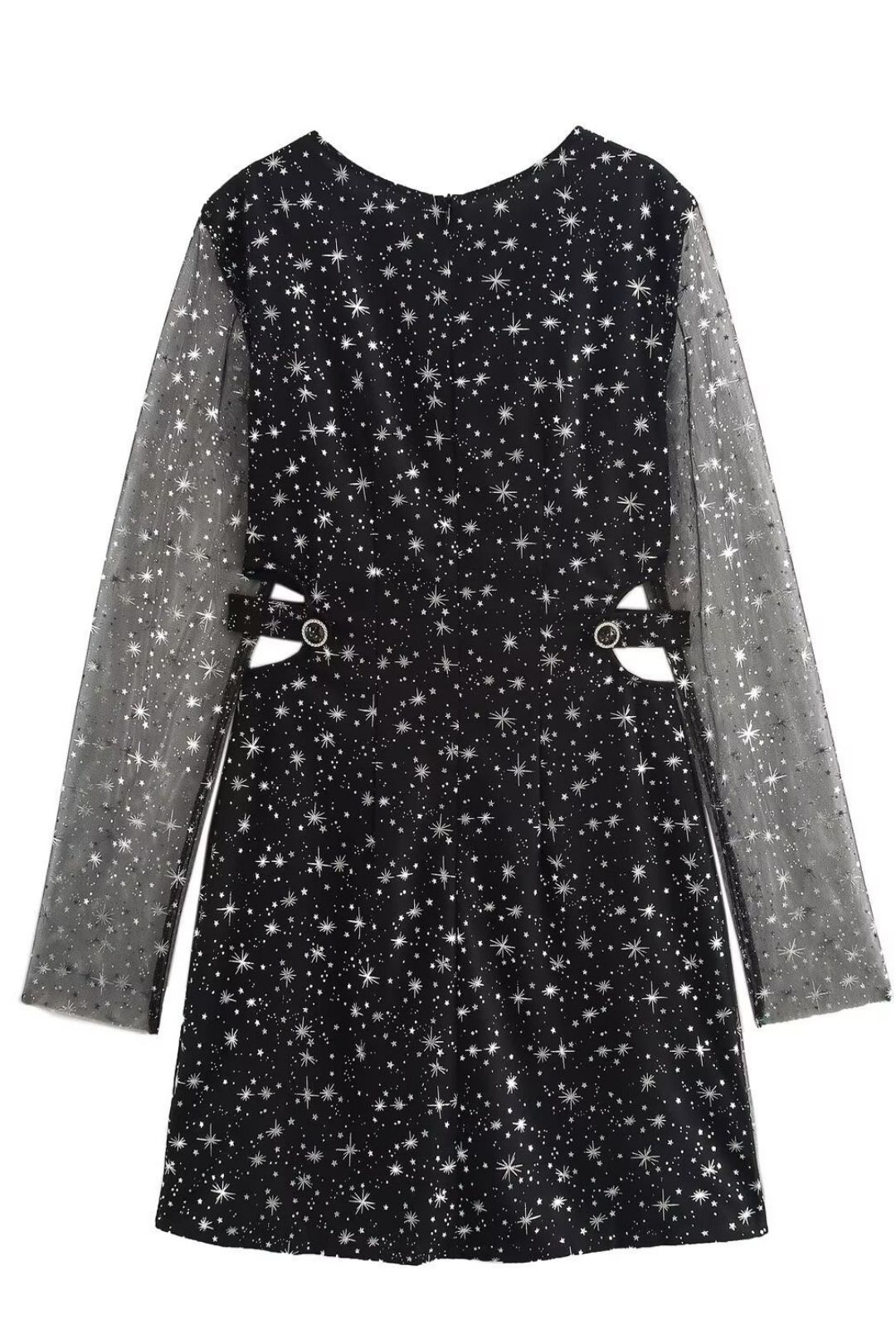 Niche Waist Slimming Bright Silk Design Long-sleeved Dress