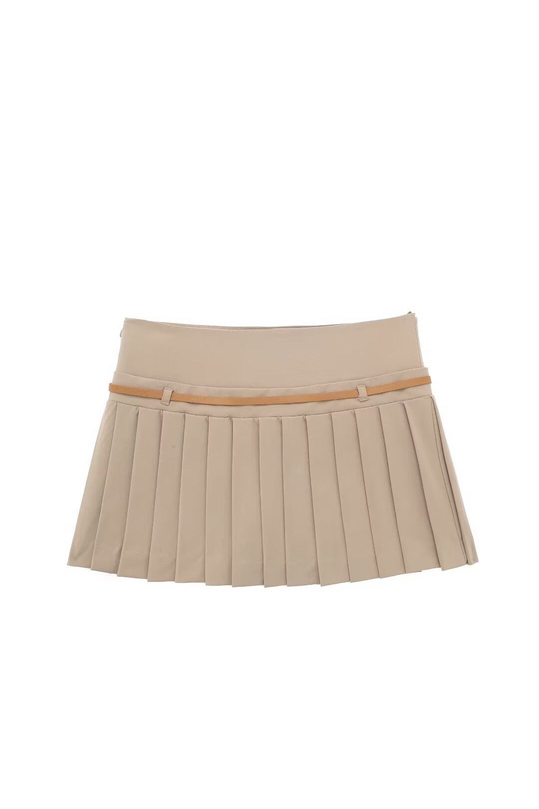 Slim Fit With Belt Wide Pleated Culottes