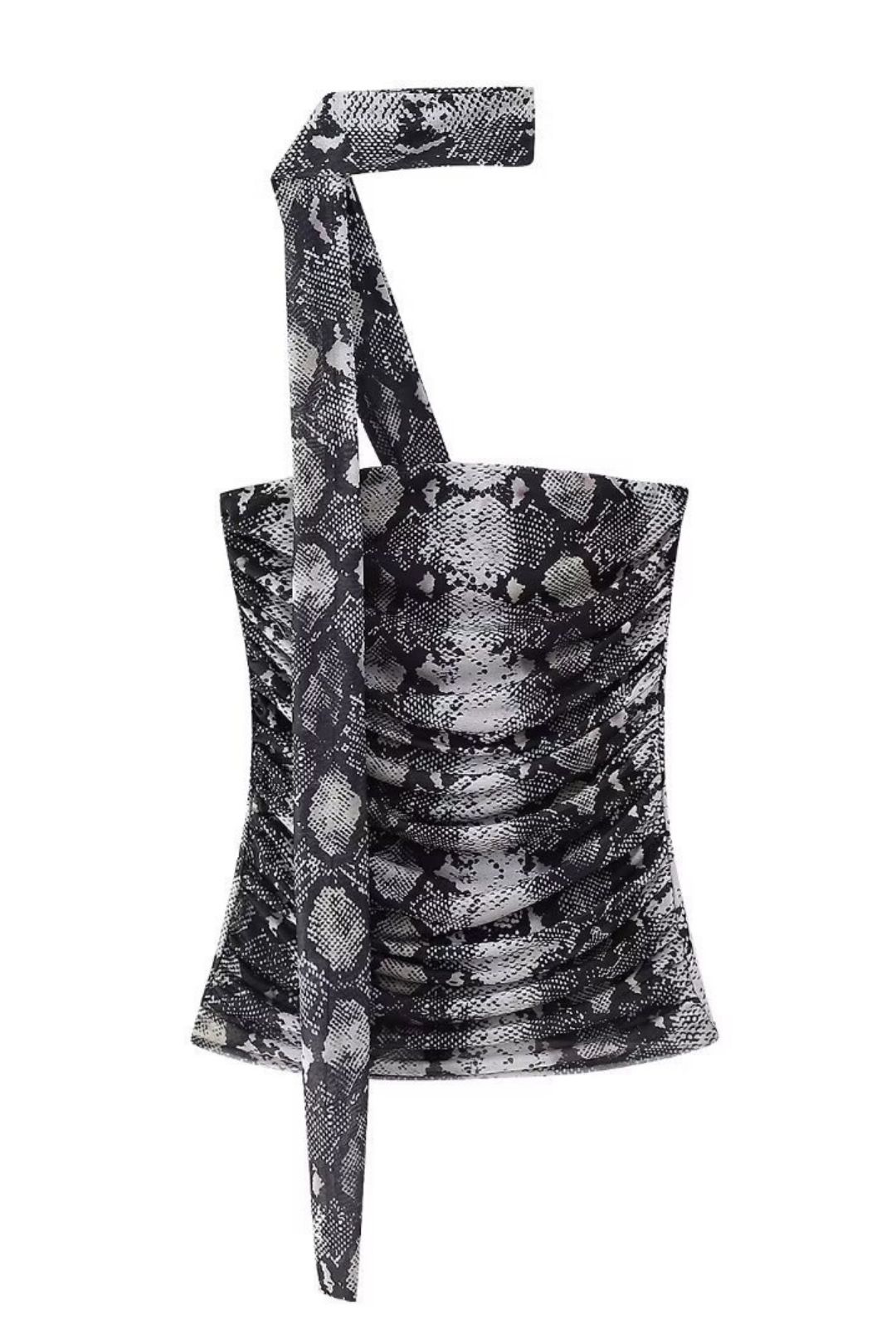 Animal Print Tulle Top And Skirt