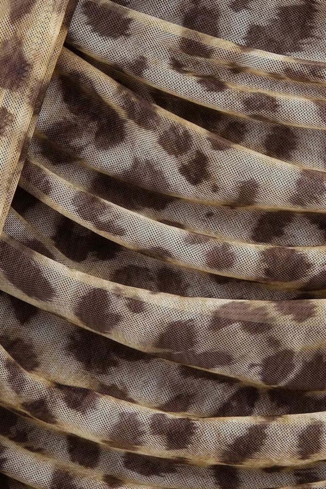 Animal Print Tulle Top And Skirt