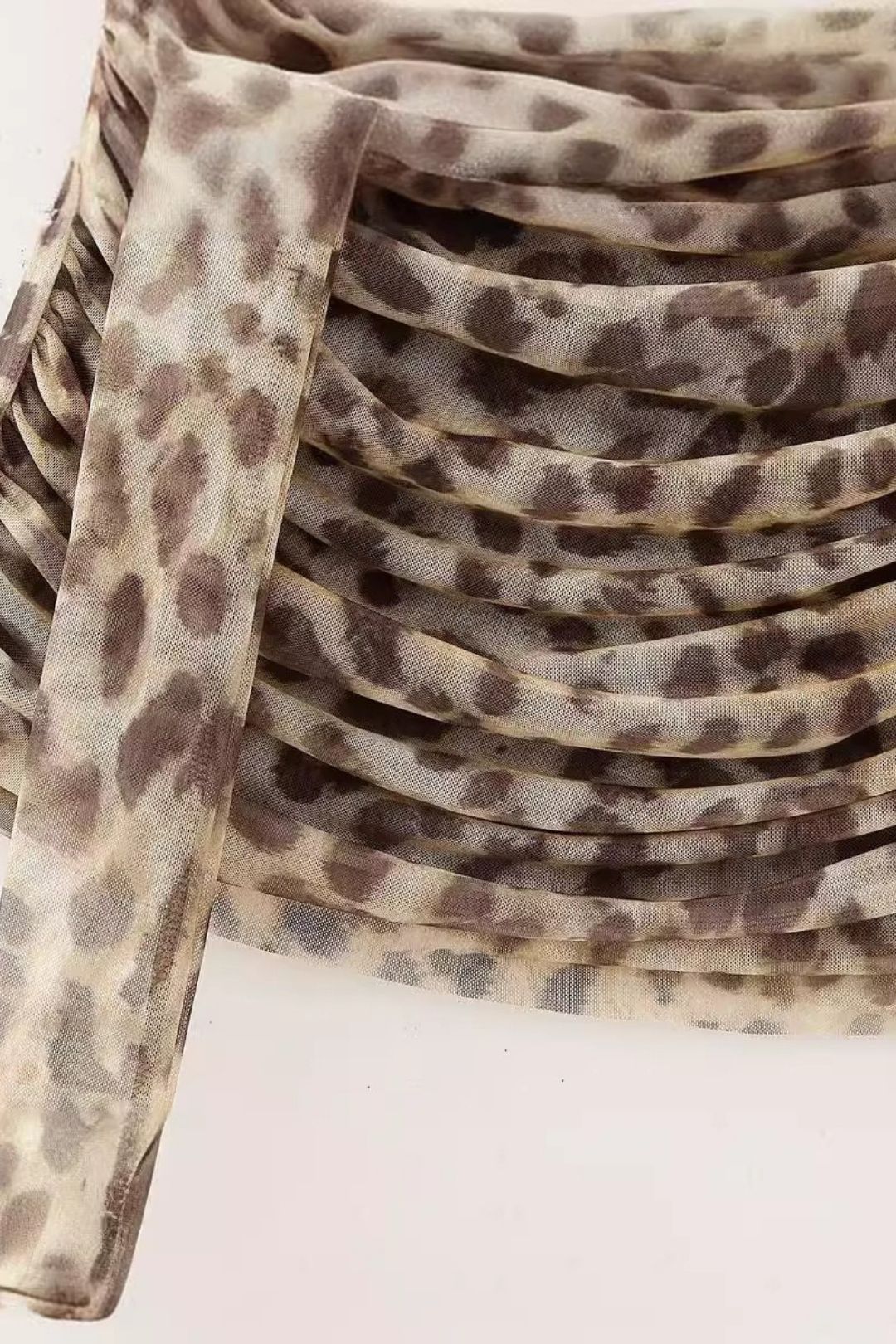 Animal Print Tulle Top And Skirt