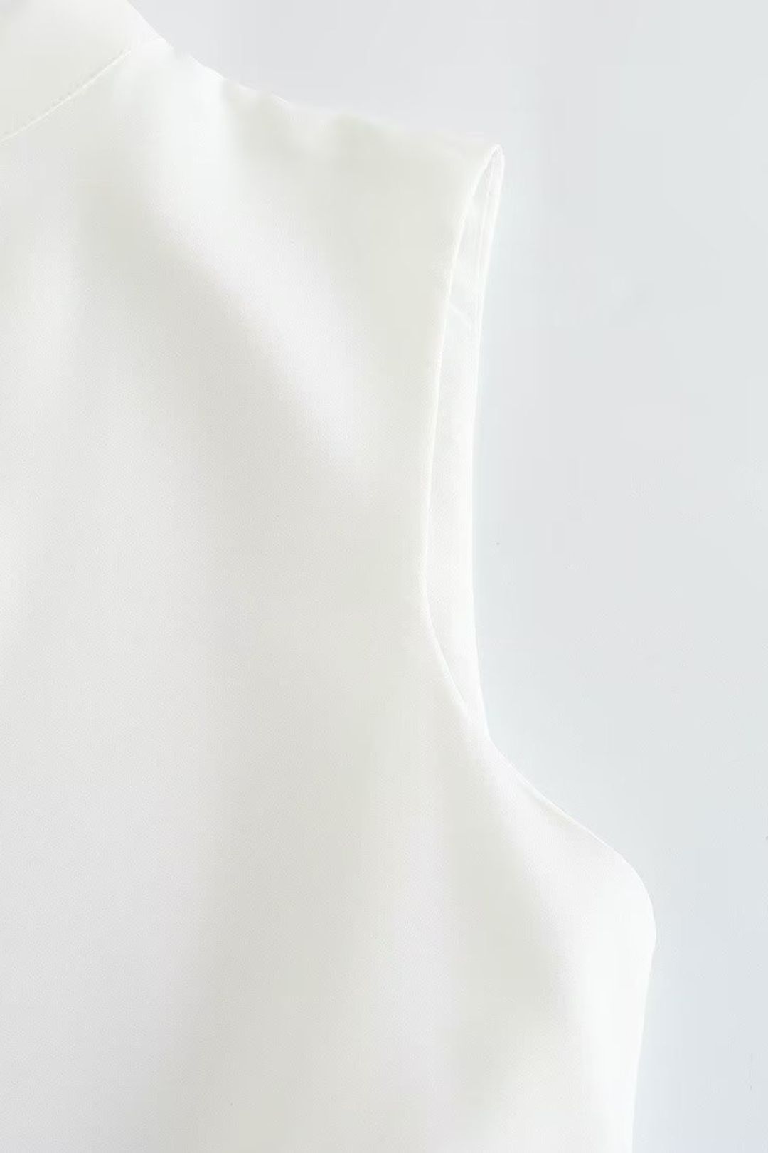 Button Stand Collar Fashion Casual Positioning Printed Sleeveless Dress