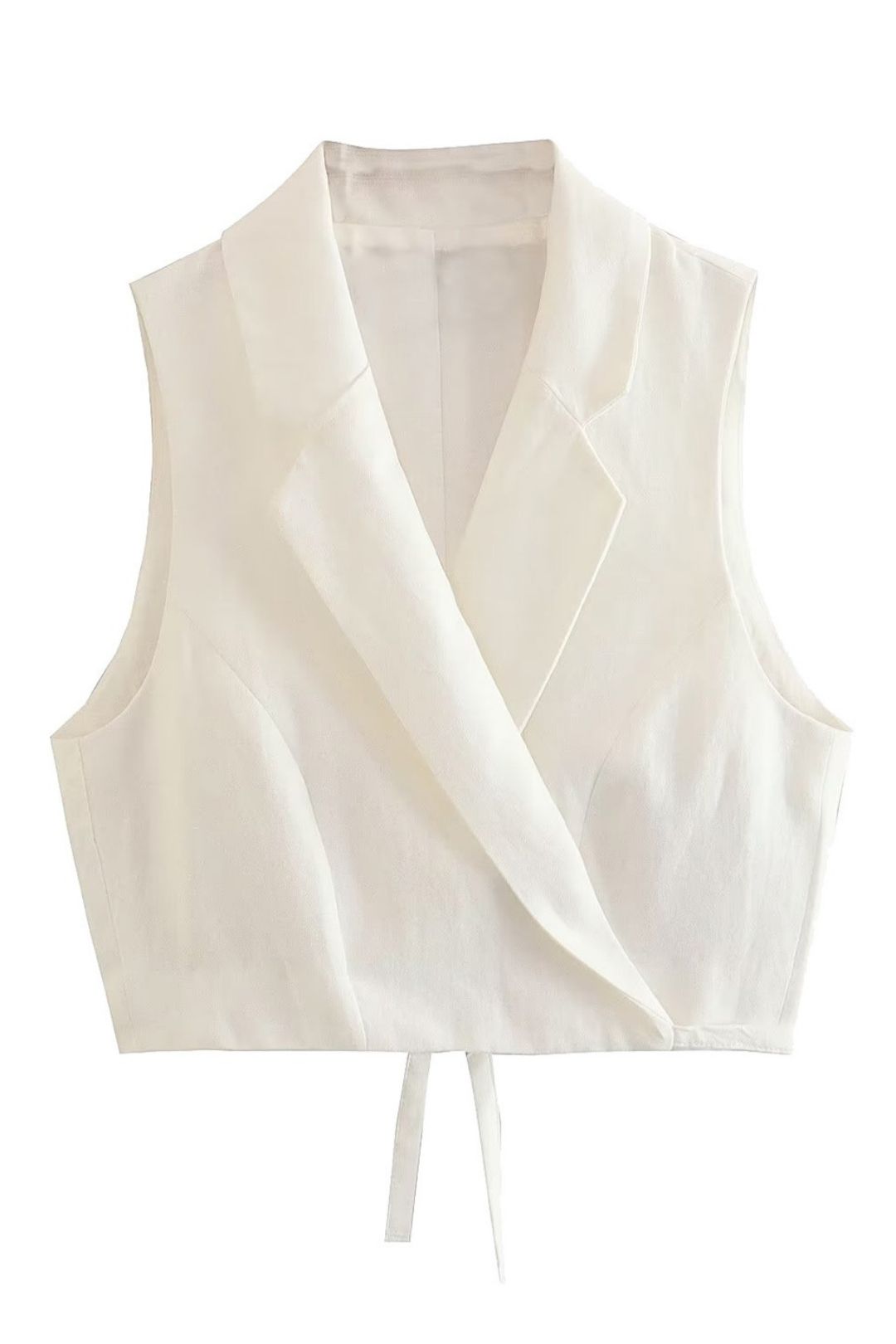 Linen Blended Slim Vest Casual Shorts