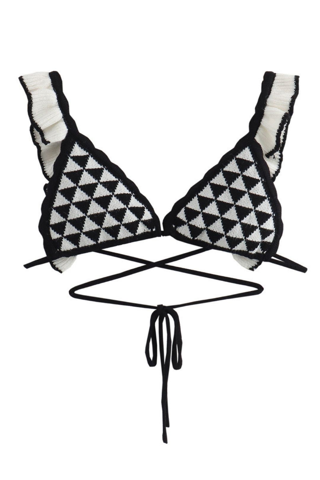 Fashionable Knitted Sexy Slim Suspender Top High Waist Skirt Suit