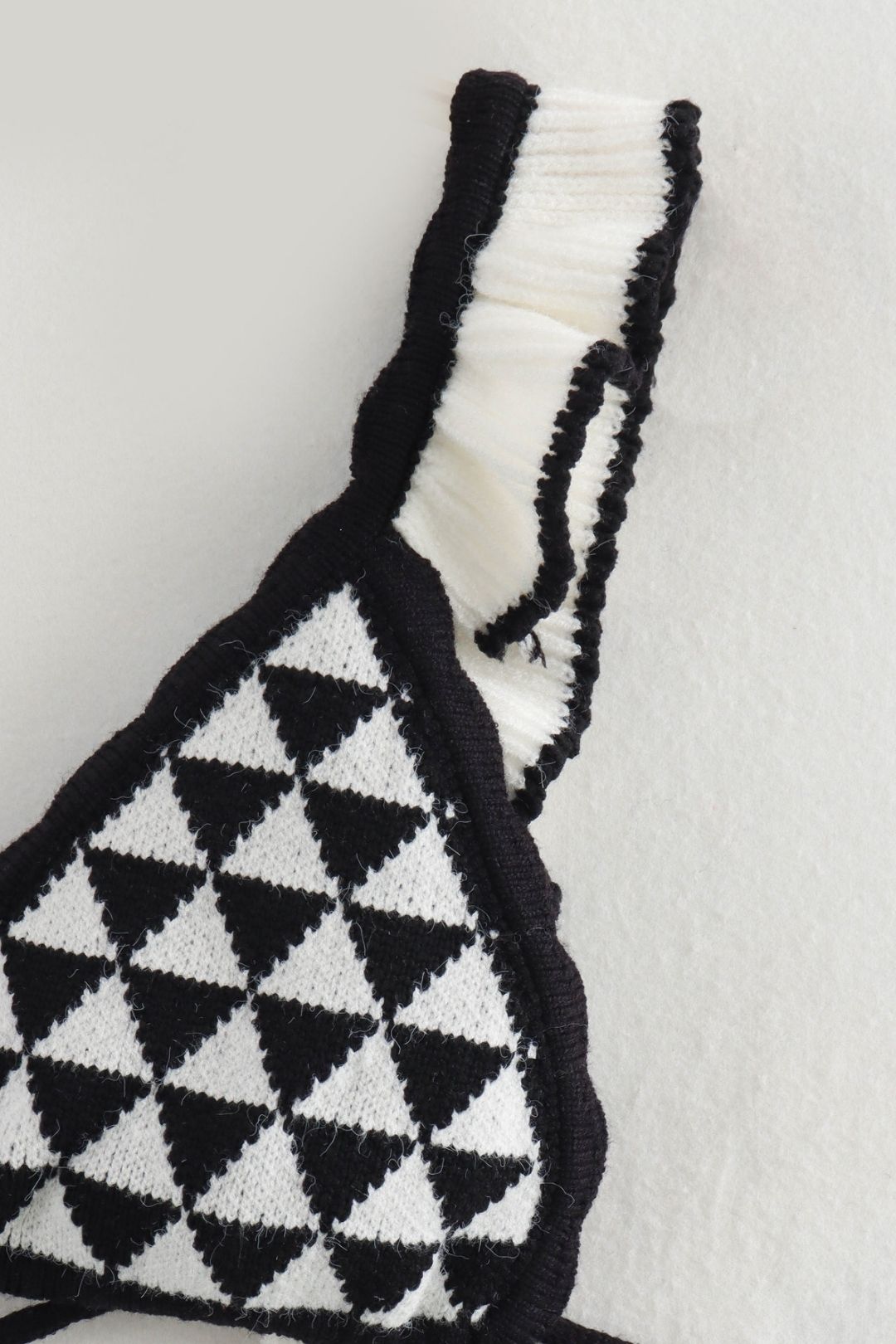 Fashionable Knitted Sexy Slim Suspender Top High Waist Skirt Suit