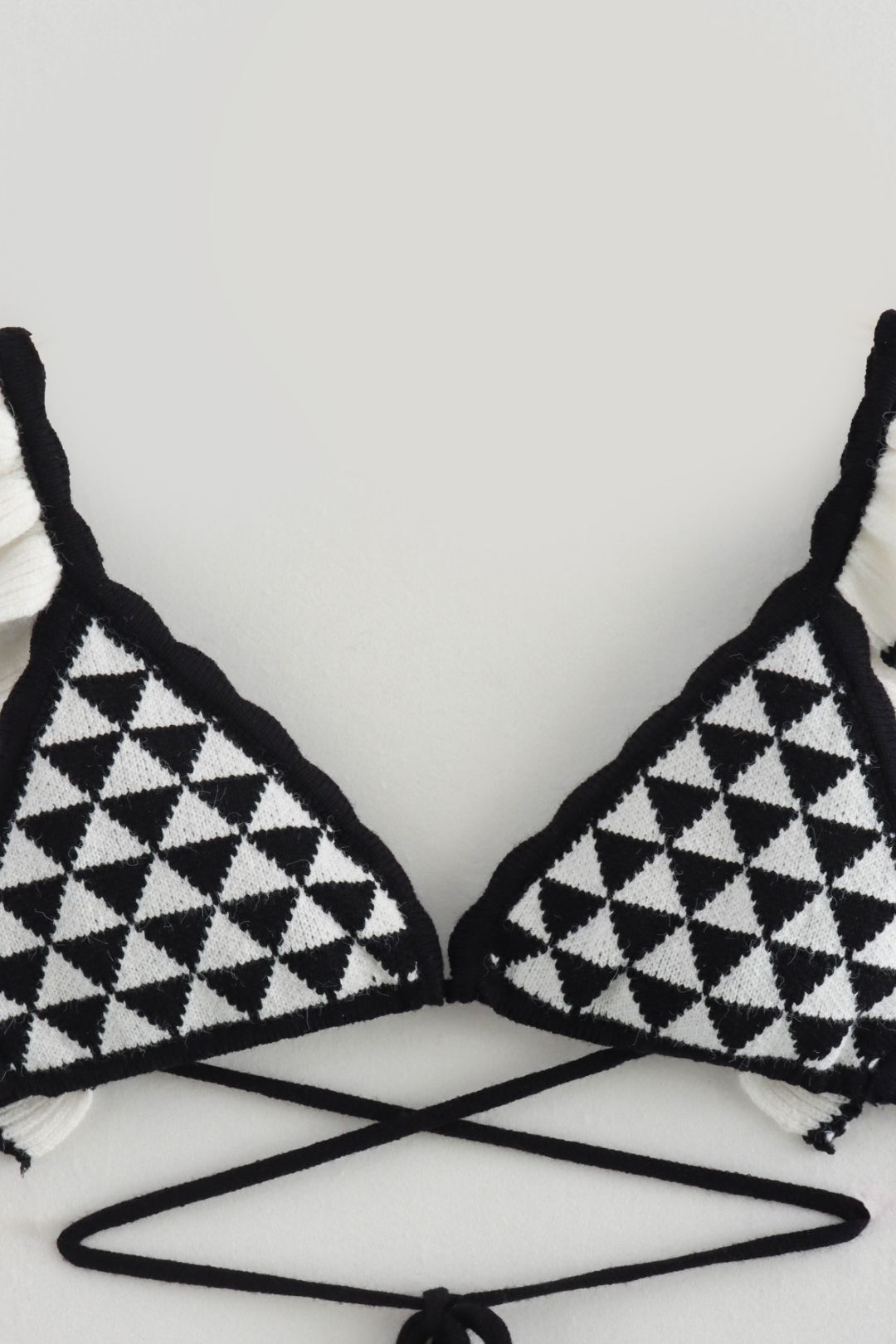 Fashionable Knitted Sexy Slim Suspender Top High Waist Skirt Suit