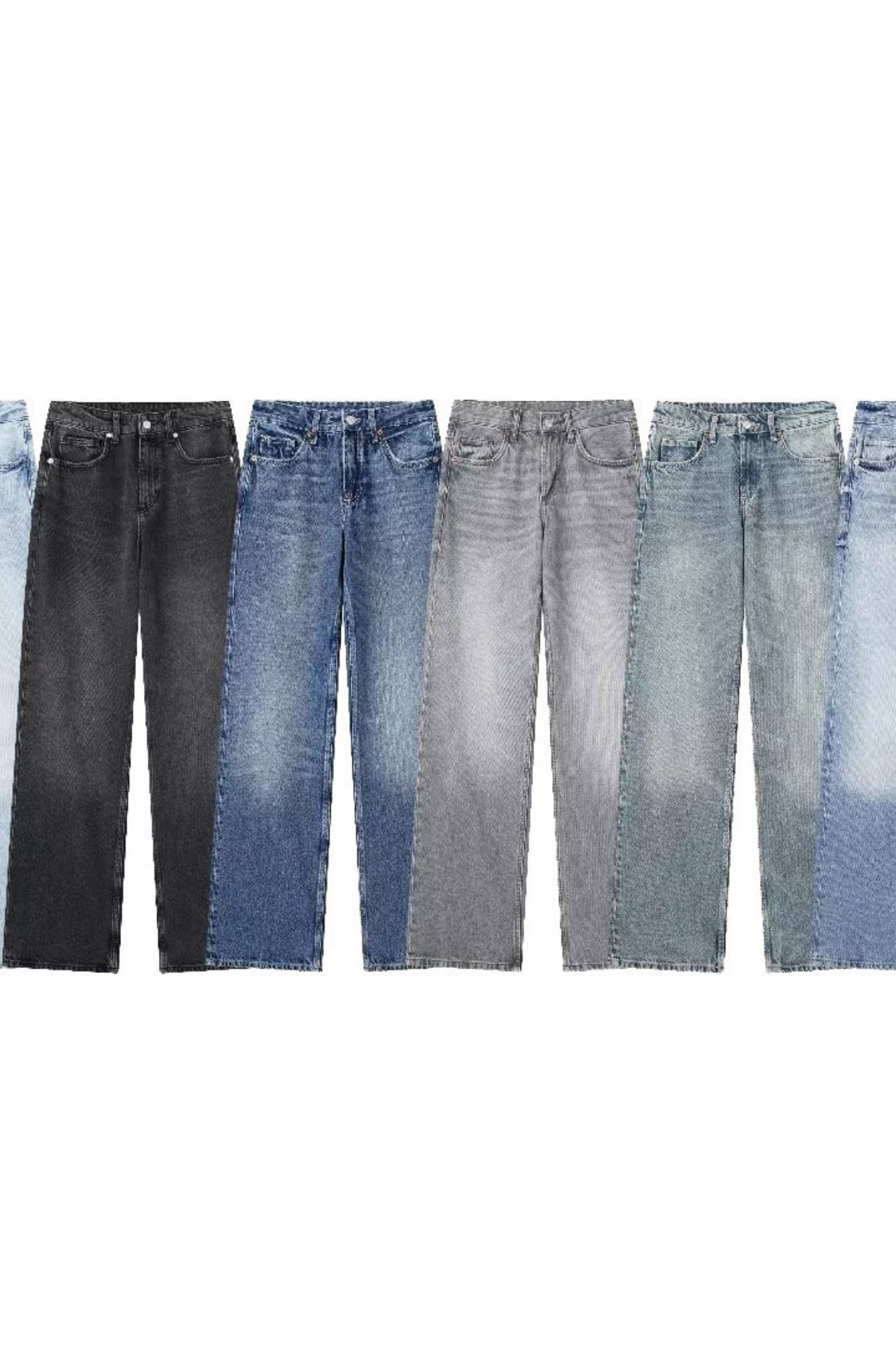French Retro Versatile High-waisted Wide-leg Denim Trousers