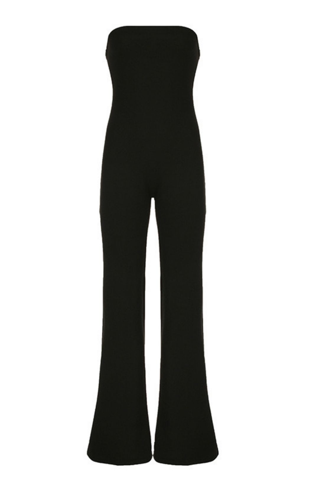 Solid Color Drapey Tube Top Jumpsuit Waist