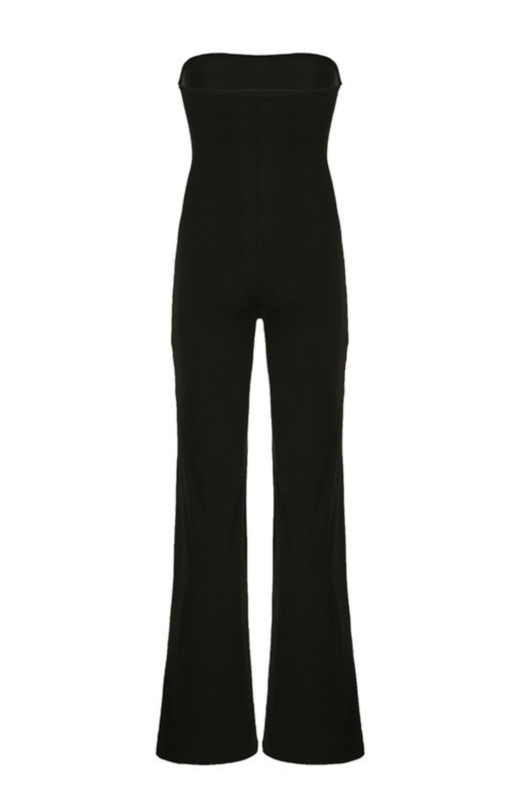 Solid Color Drapey Tube Top Jumpsuit Waist