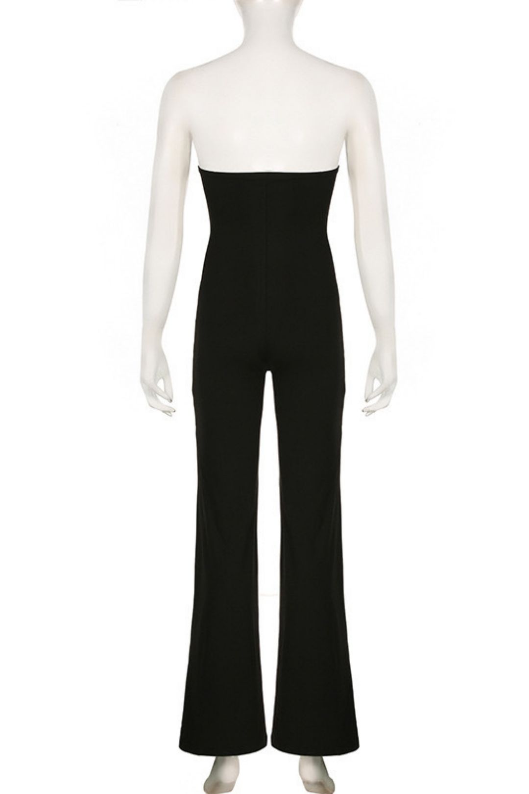 Solid Color Drapey Tube Top Jumpsuit Waist