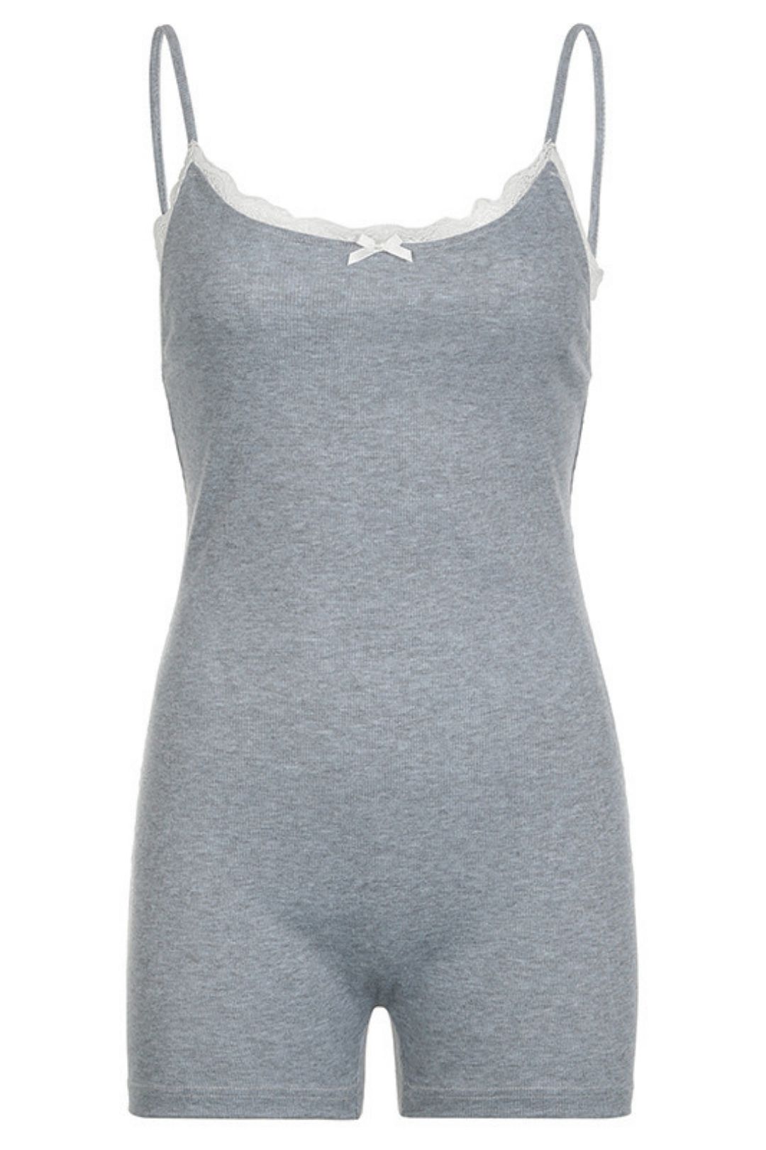 Solid Color Tight-fitting High-elastic Adjustable Suspender Jumpsuit