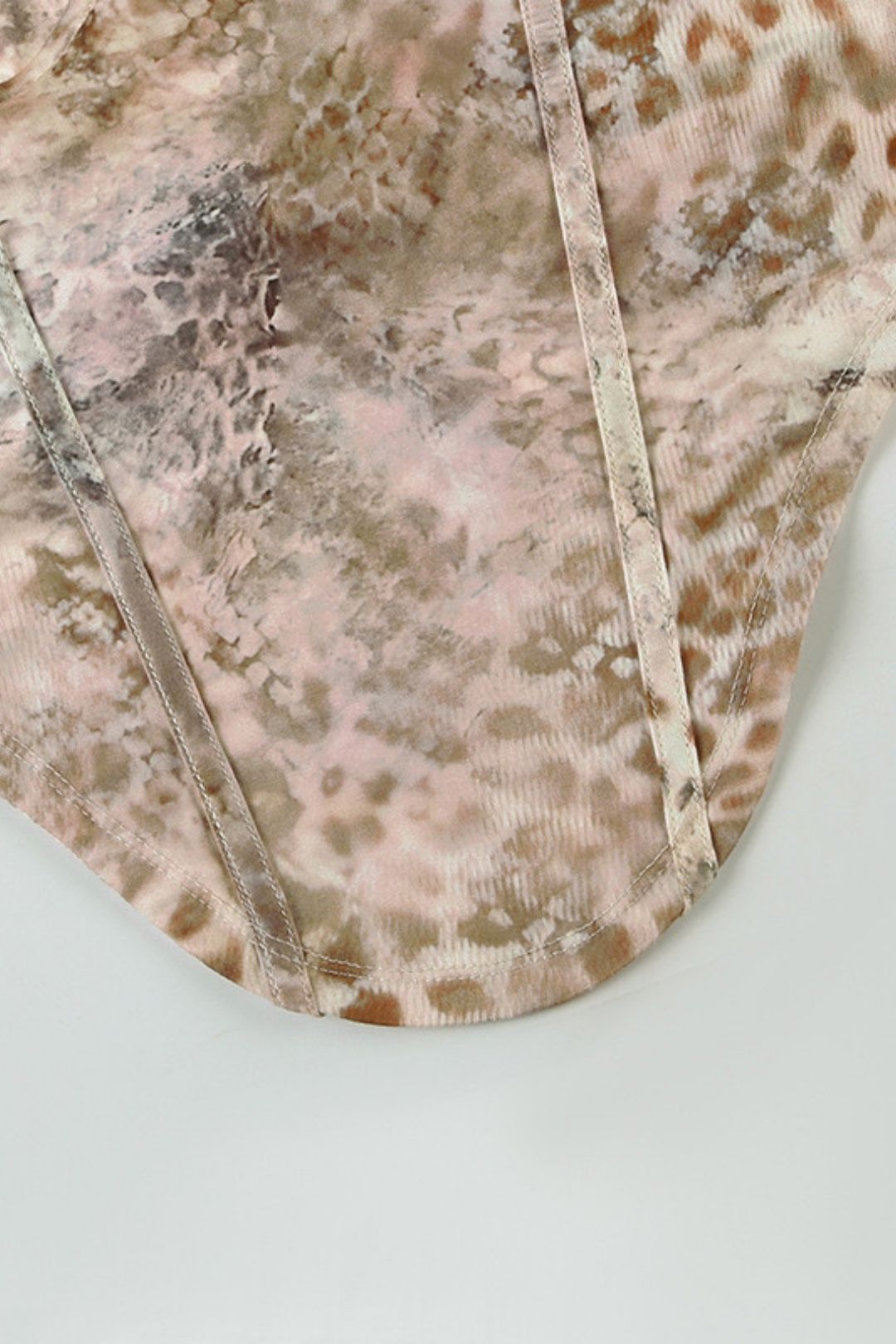 Animal Print Print Waist, Irregular Tube Top, Vest And Shorts Two-piece Set