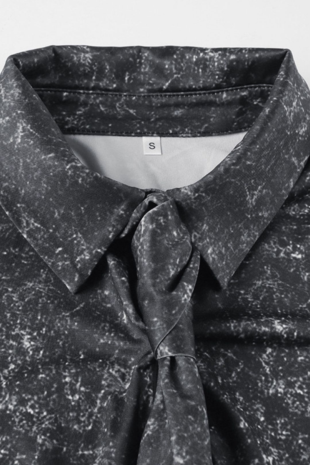 Shirt Tie Top Navel Revealing Sexy A-Line Skirt Set Two-piece Set