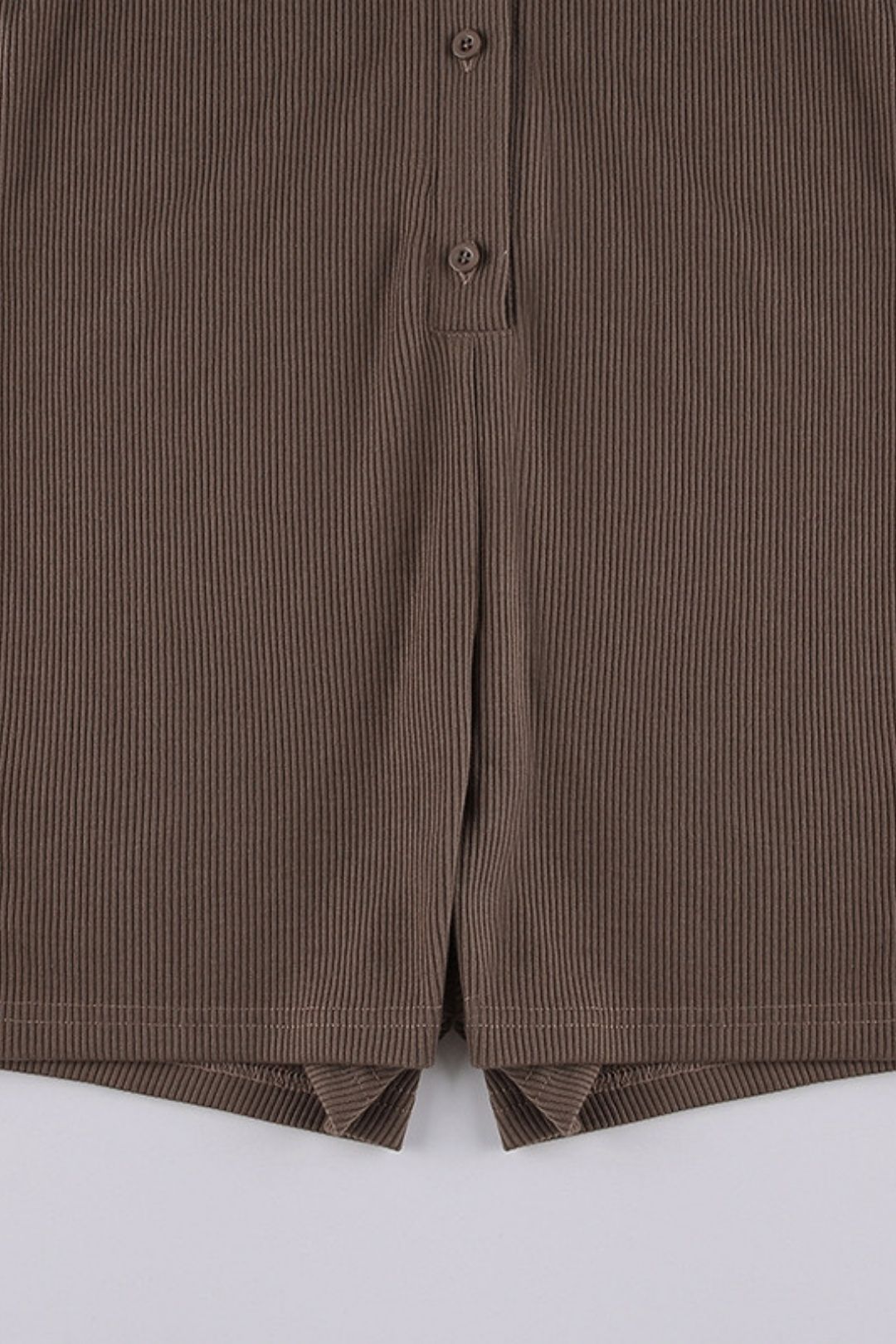 Solid Color Lapel Buttoned Ribbed Tight Casual Jumpsuit Basic Shorts