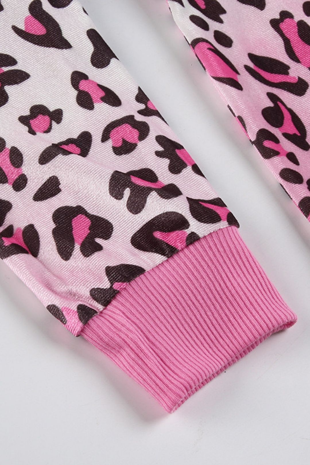 Winter Velvet Animal Print Hottie Hooded Crop Top Coat Mini Skirt Suit