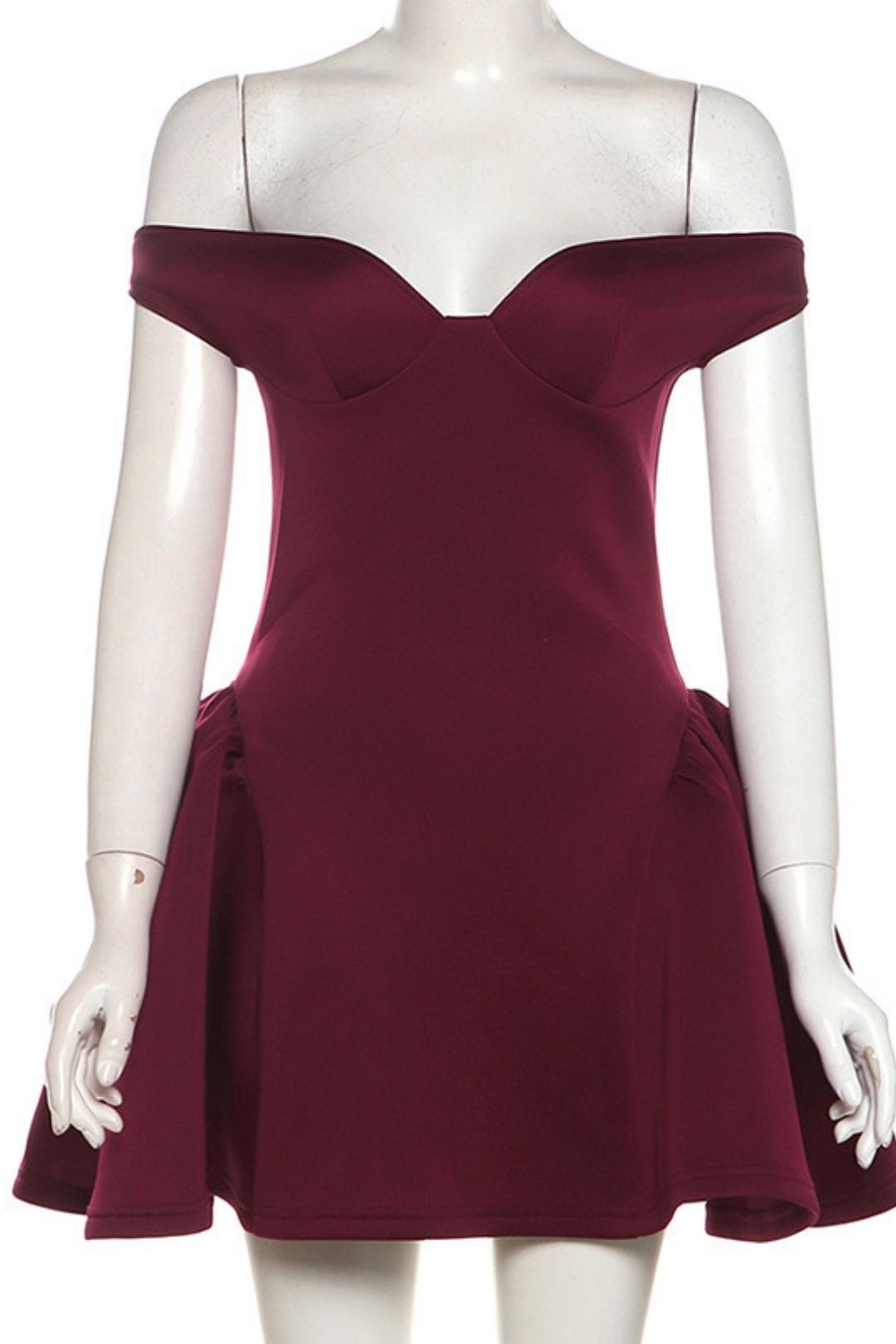 Low-cut V-neck Sexy Backless Solid Color Dress