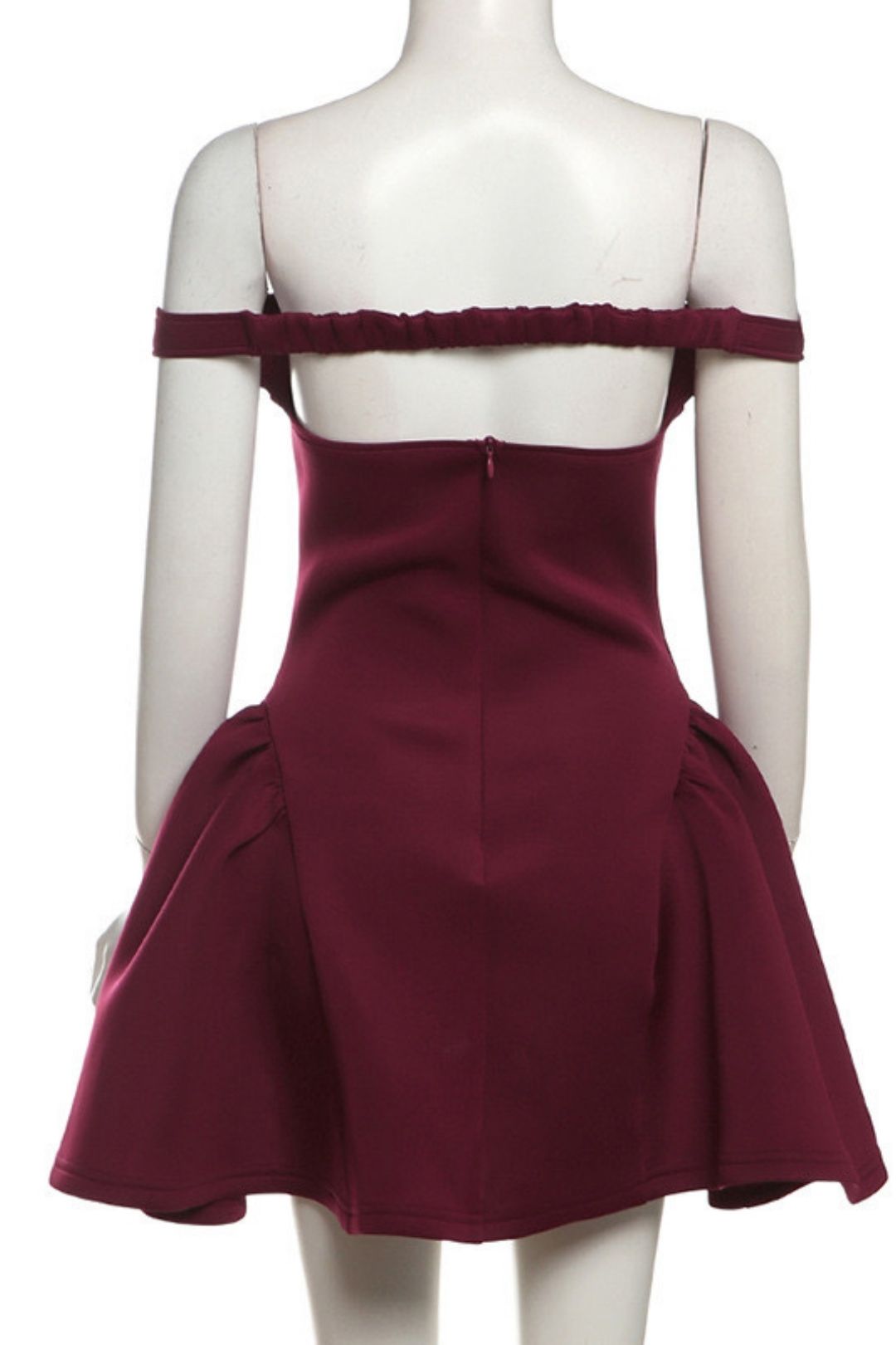 Low-cut V-neck Sexy Backless Solid Color Dress