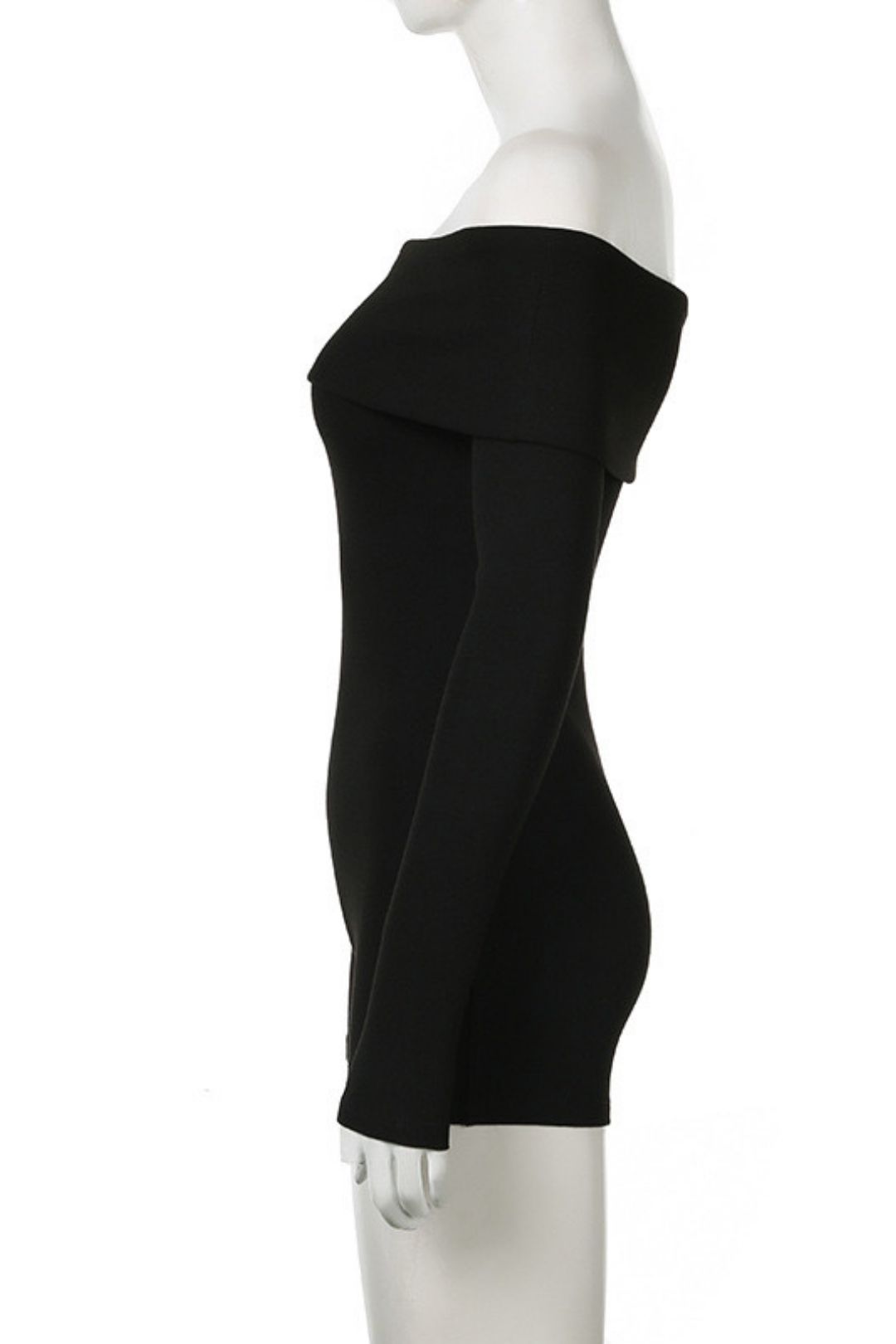 One-shoulder Long-sleeved Knitted Jumpsuit