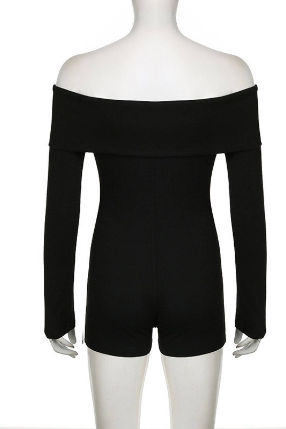 One-shoulder Long-sleeved Knitted Jumpsuit