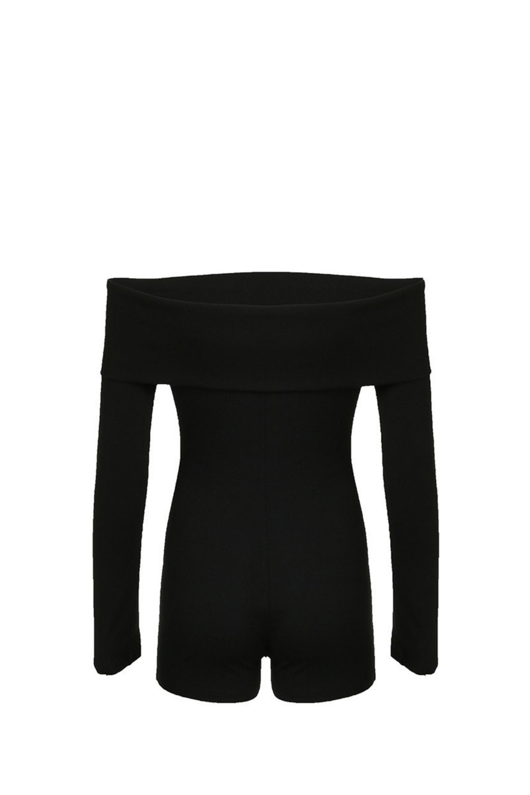 One-shoulder Long-sleeved Knitted Jumpsuit