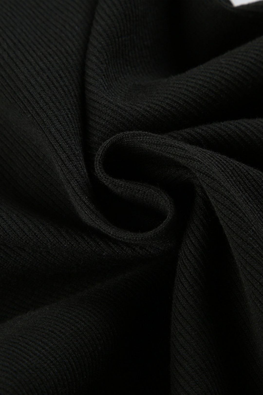 One-shoulder Long-sleeved Knitted Jumpsuit