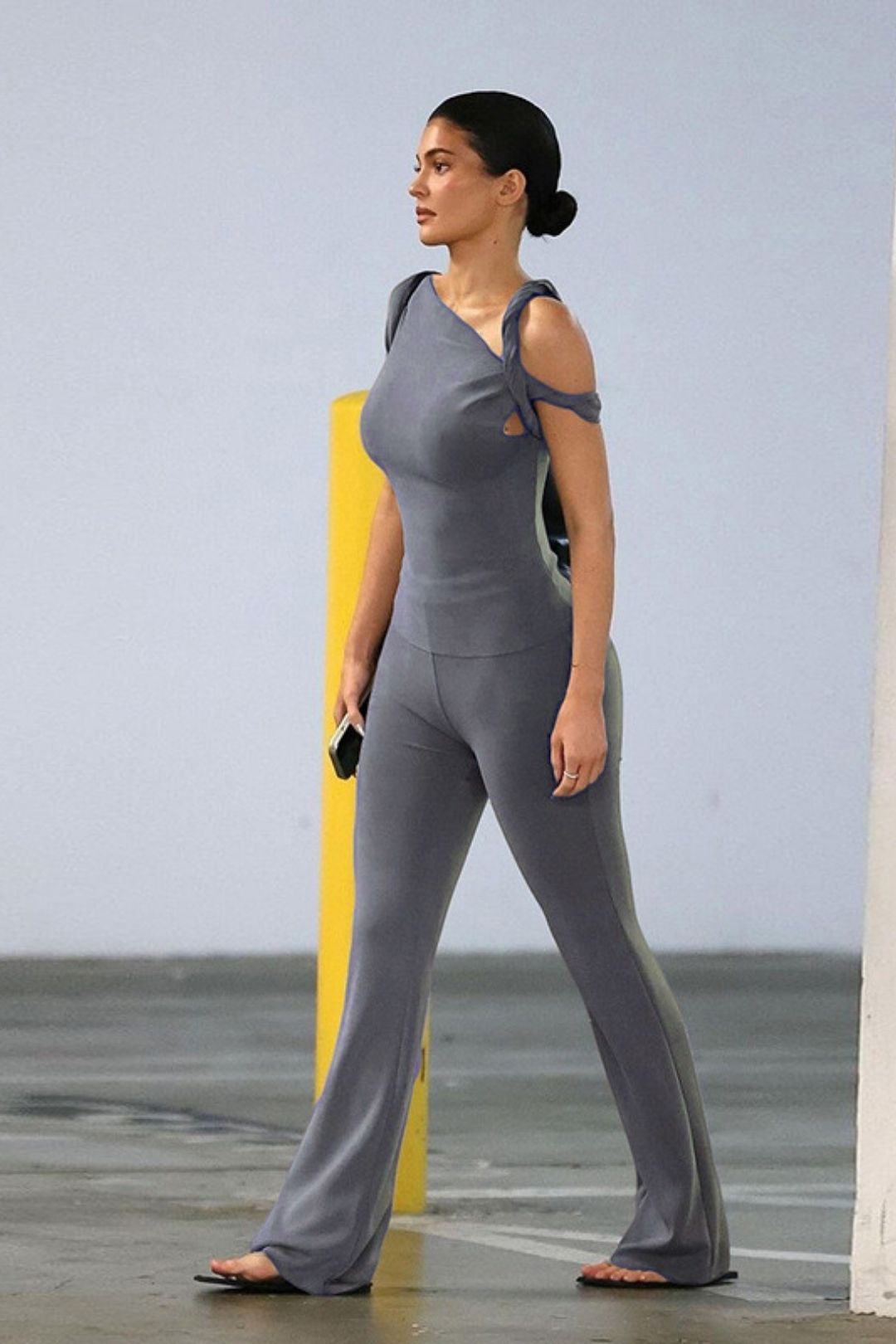 Sexy Slanted Shoulder Comfortable Slim Top And Trousers Suit