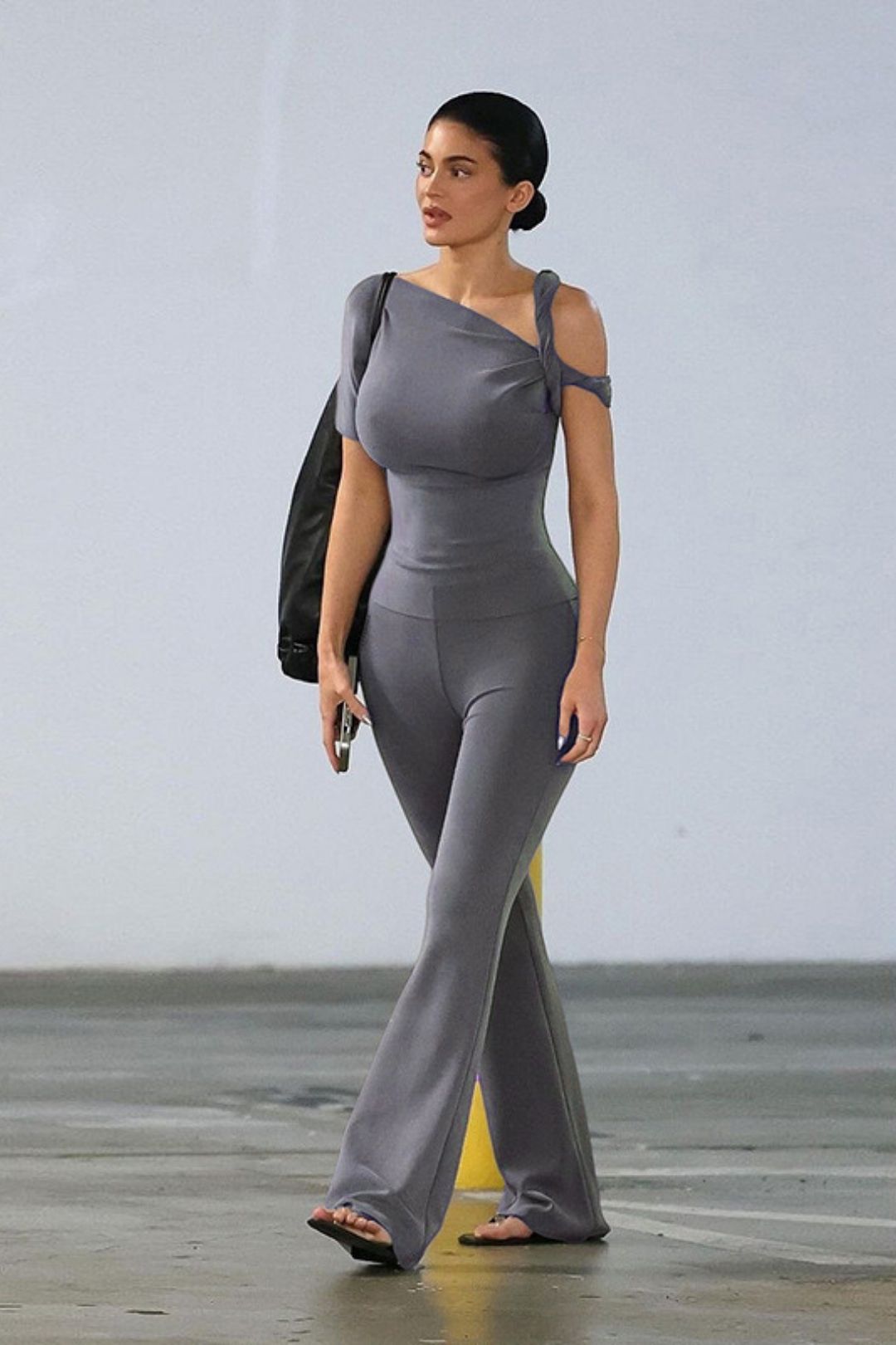 Sexy Slanted Shoulder Comfortable Slim Top And Trousers Suit