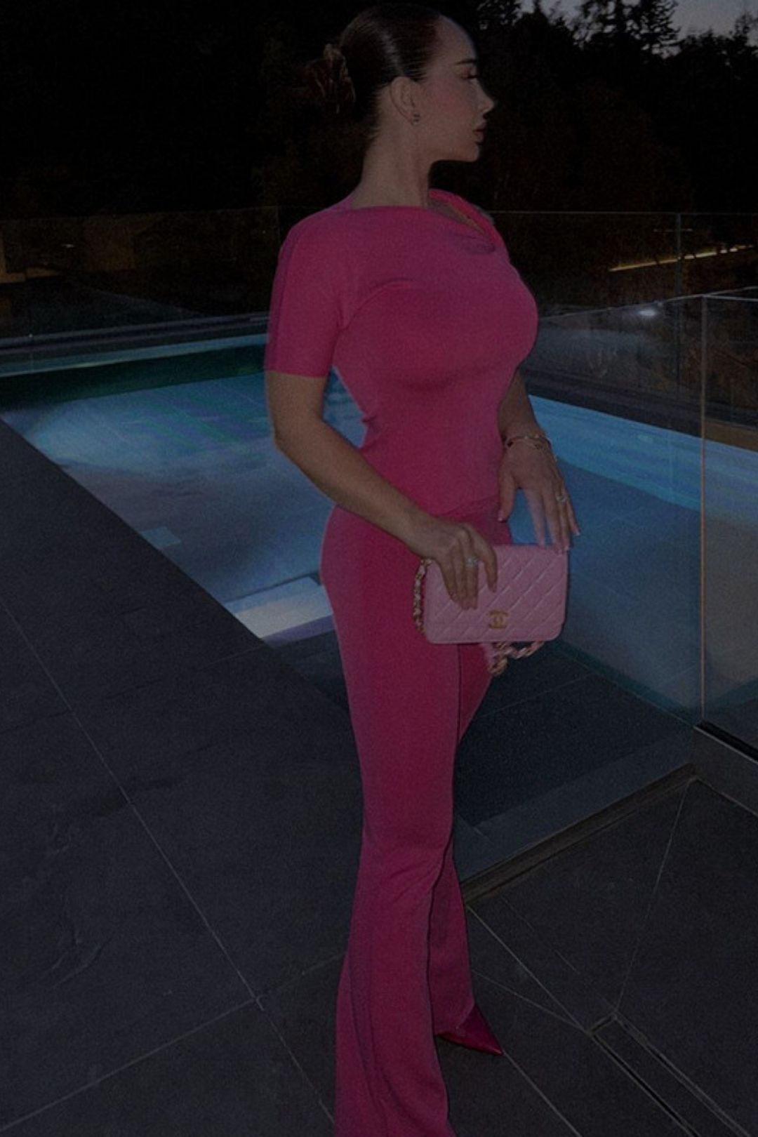 Sexy Slanted Shoulder Comfortable Slim Top And Trousers Suit