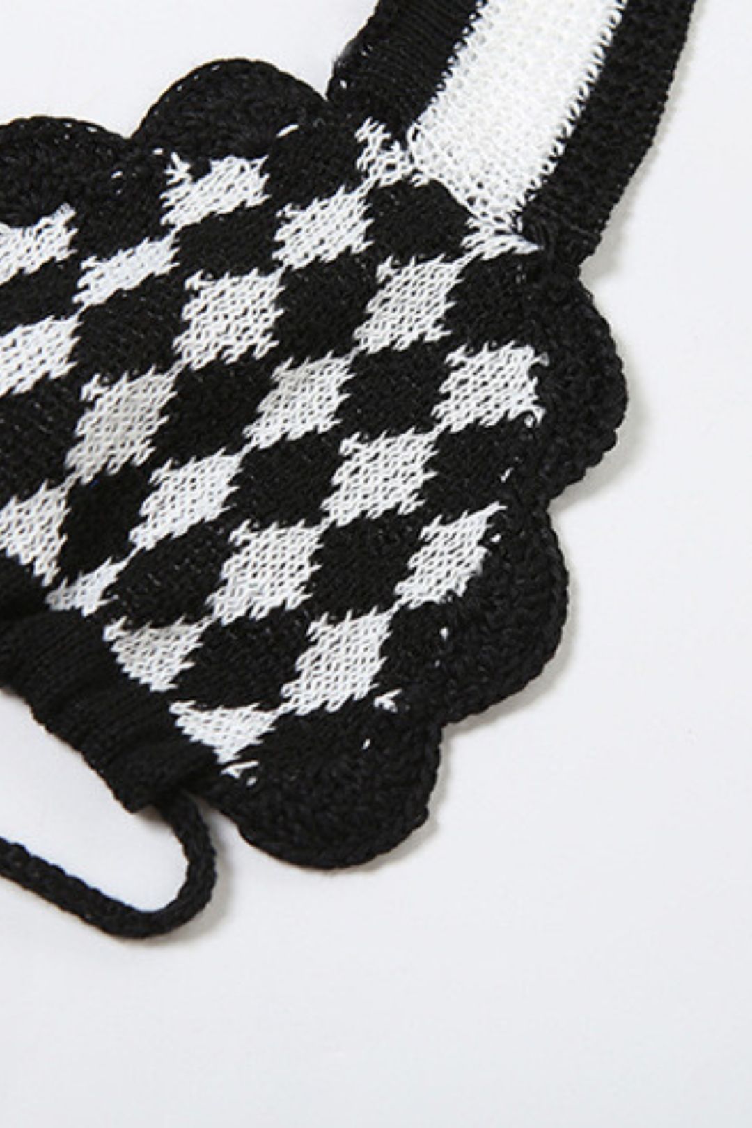 Sexy Hottie Bikini Underwear Plaid Knitted Skirt Two-piece Set