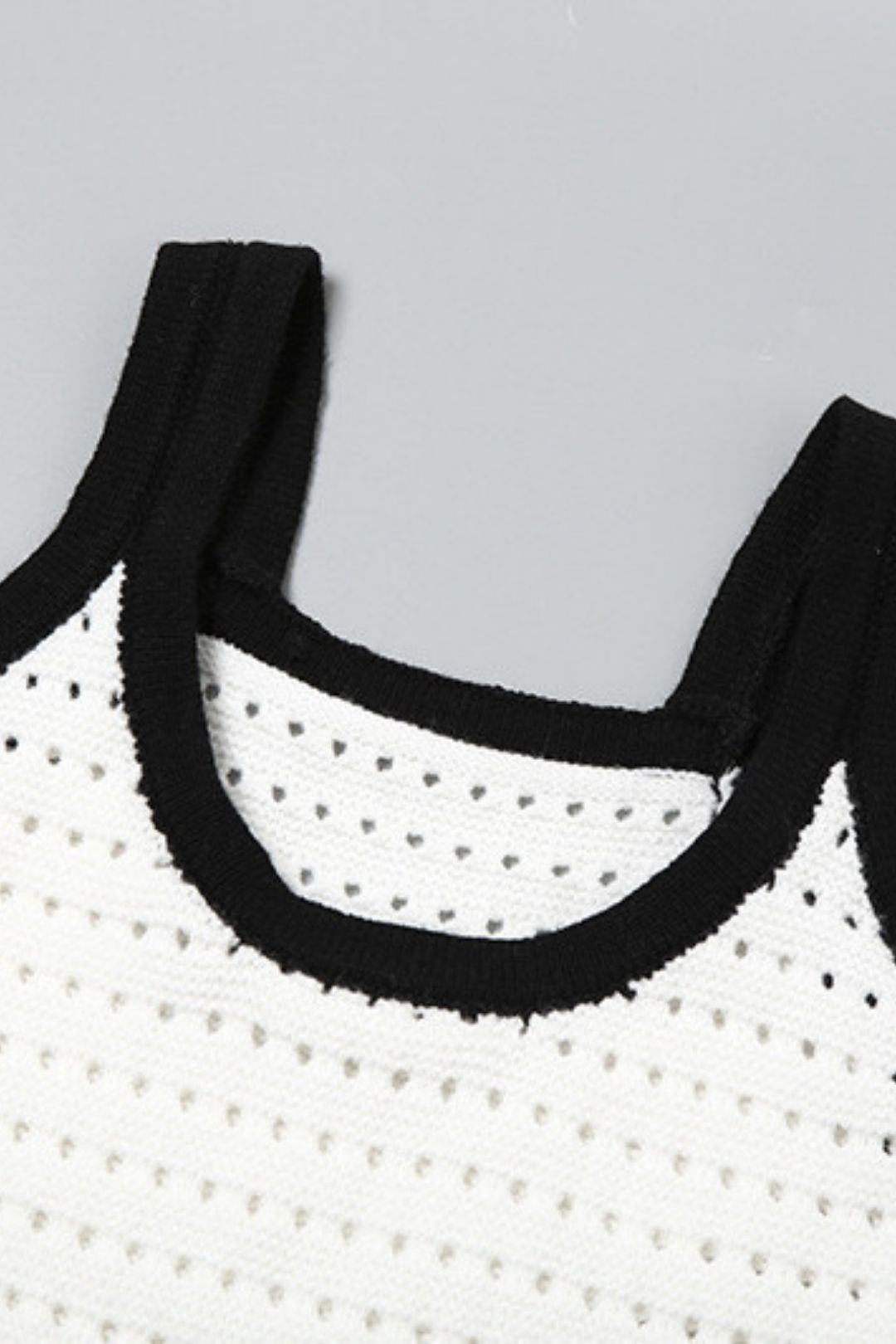 Sexy Halterneck Color-blocking Knitted High-waist Hip-covering Jumpsuit