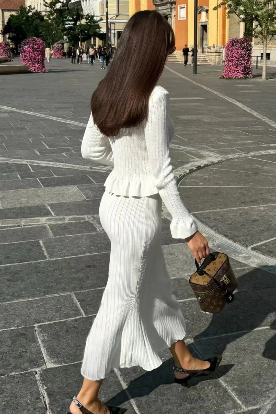 Small Fragrant Ruffled V-neck Small Fishtail Skirt Suit Skirt