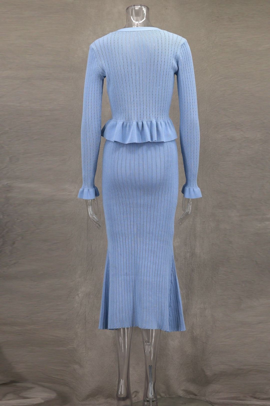 Small Fragrant Ruffled V-neck Small Fishtail Skirt Suit Skirt