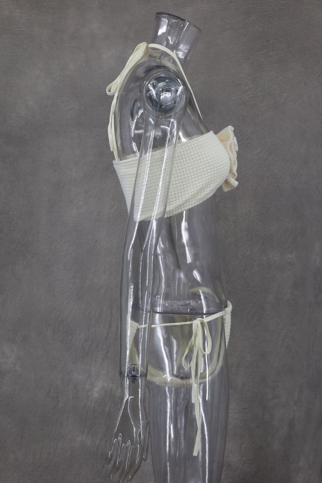 Sleeveless Tube Top Hanging Collar Knitted Slit High Waist Skirt Three-piece Set