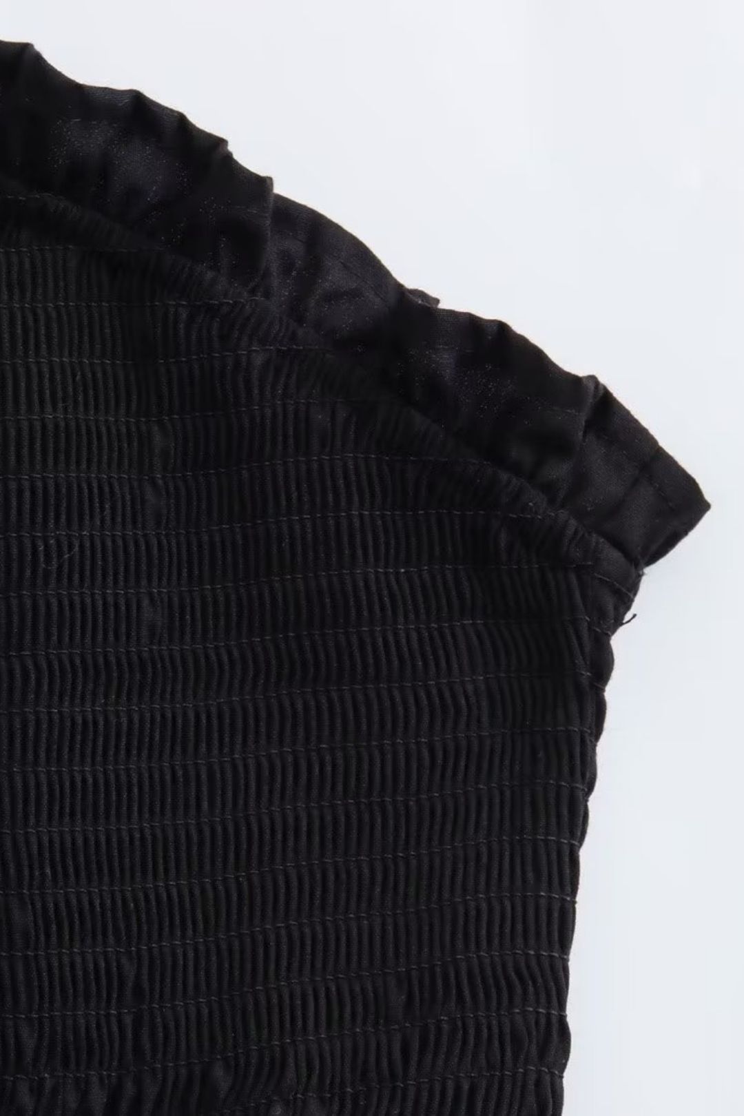 Sexy Tube Top Waist Black Pleated Dress