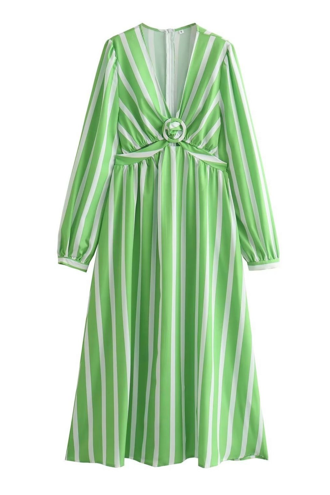 Sexy Waist-baring Long-sleeved Dress