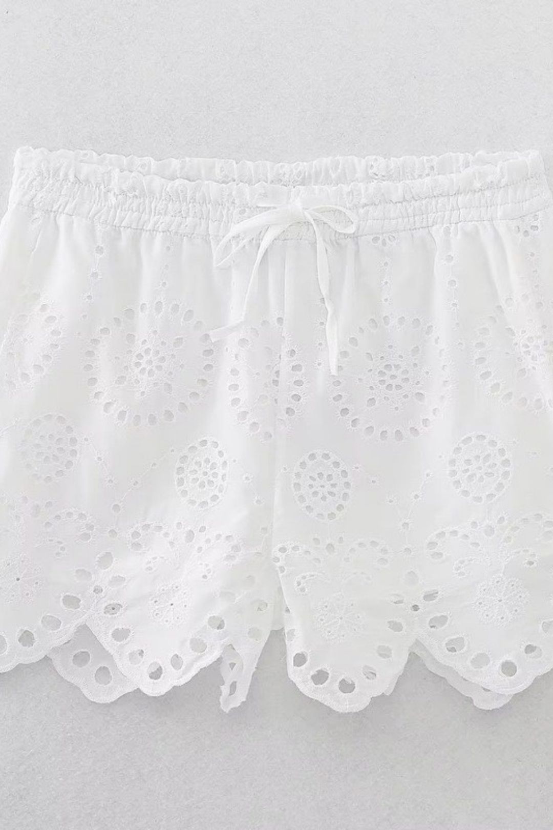 Shirt + Hollow Embroidered Shorts Set