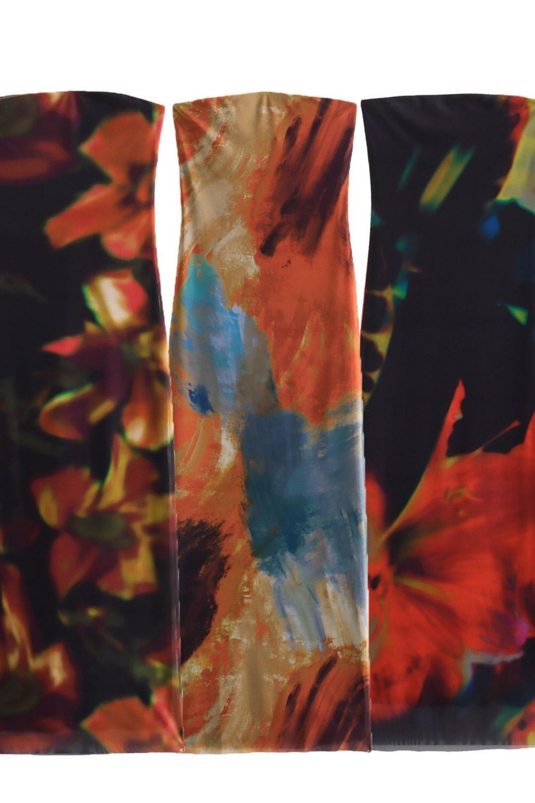 Classic Style Slim Printed Tulle Tube Top Dress